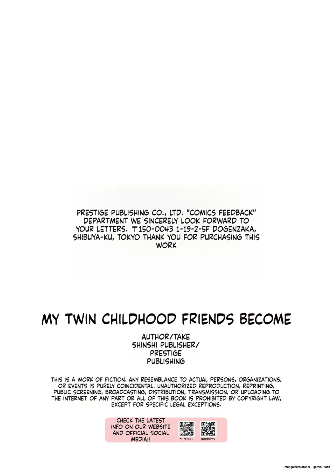 [Take Shinshi] My Childhood Friend Twins Become Another Man’s Onahole 1-3 [English]