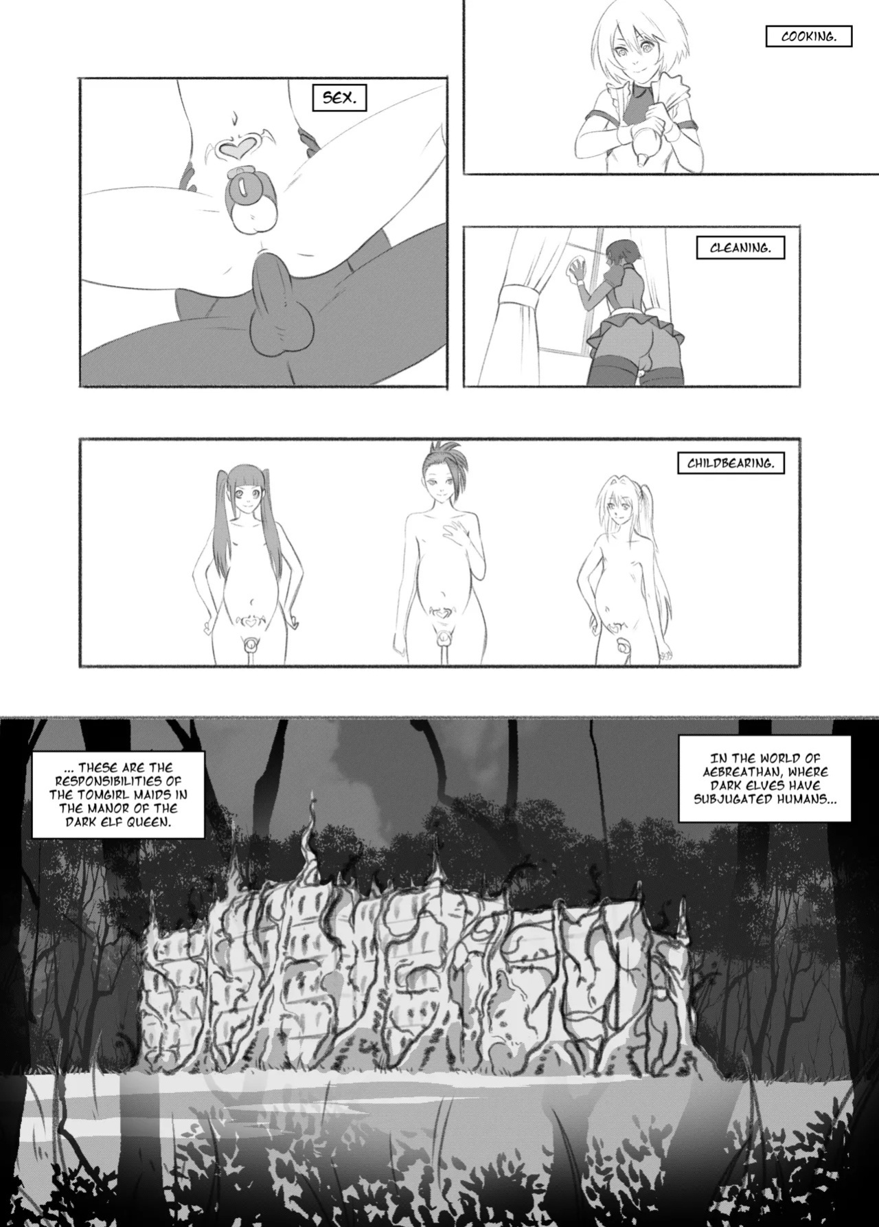[GOJIN] Tomgirl Maid at Dark Elf Manor - [Ongoing]
