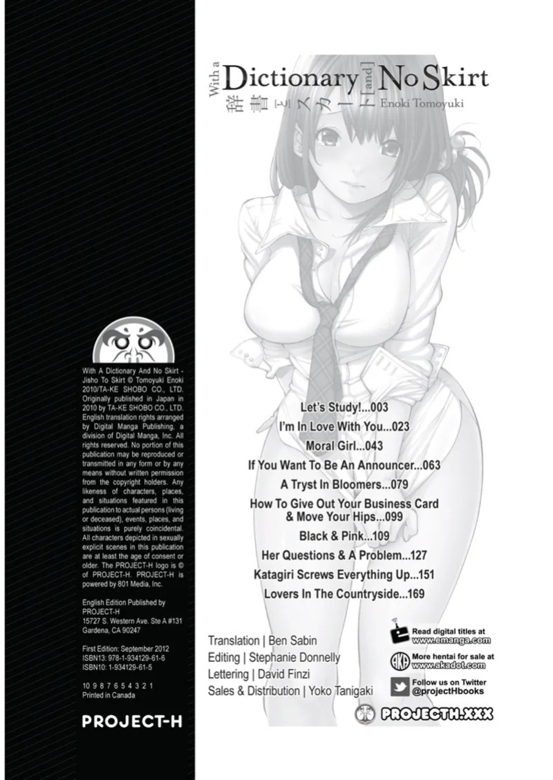 [Enoki Tomoyuki] With a Dictionary and No Skirt [English] [Project-H] [Digital]