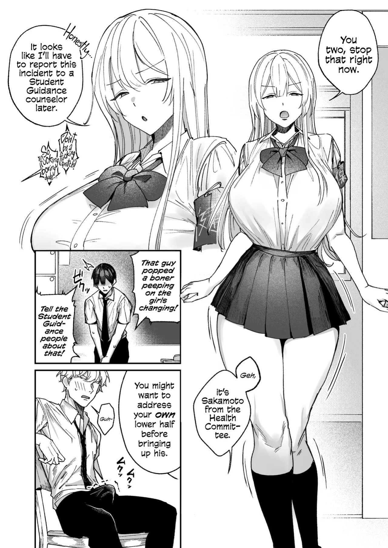 [Getsumatsu (Shuumatsu)] Seiso-kei Hoken Iin wa Ijou ni Yasashii | That Playful Health Committee Member Is Weirdly Kind [English] [Cookie Cruncher]