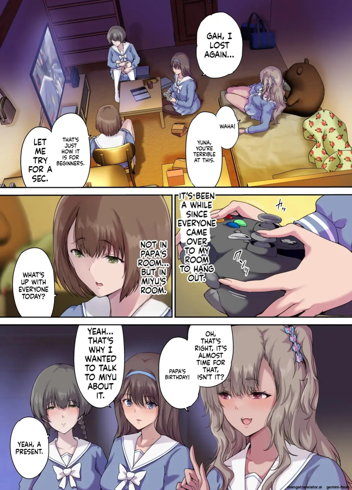 [Kisei Toukyoku (Richard Bahman)] Daddy's Bedroom is a Hangout For His Daughter's Friends 4: Breeding [English] [MTL]