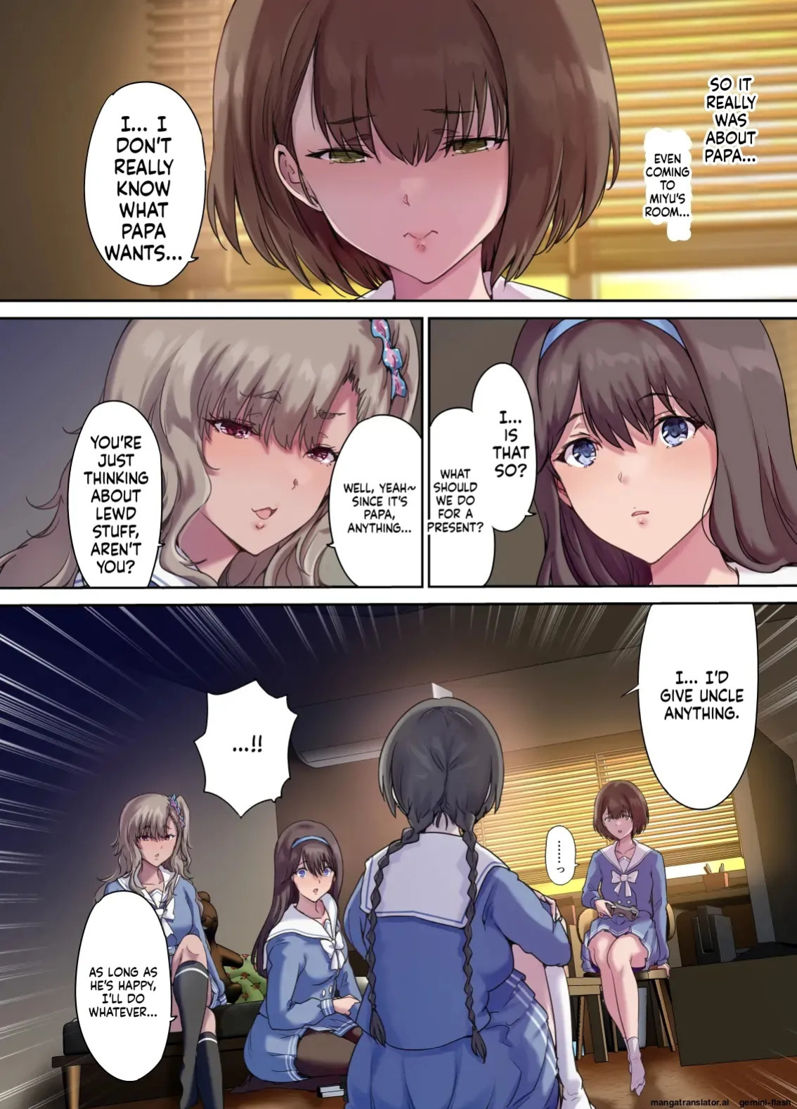 [Kisei Toukyoku (Richard Bahman)] Daddy's Bedroom is a Hangout For His Daughter's Friends 4: Breeding [English] [MTL]