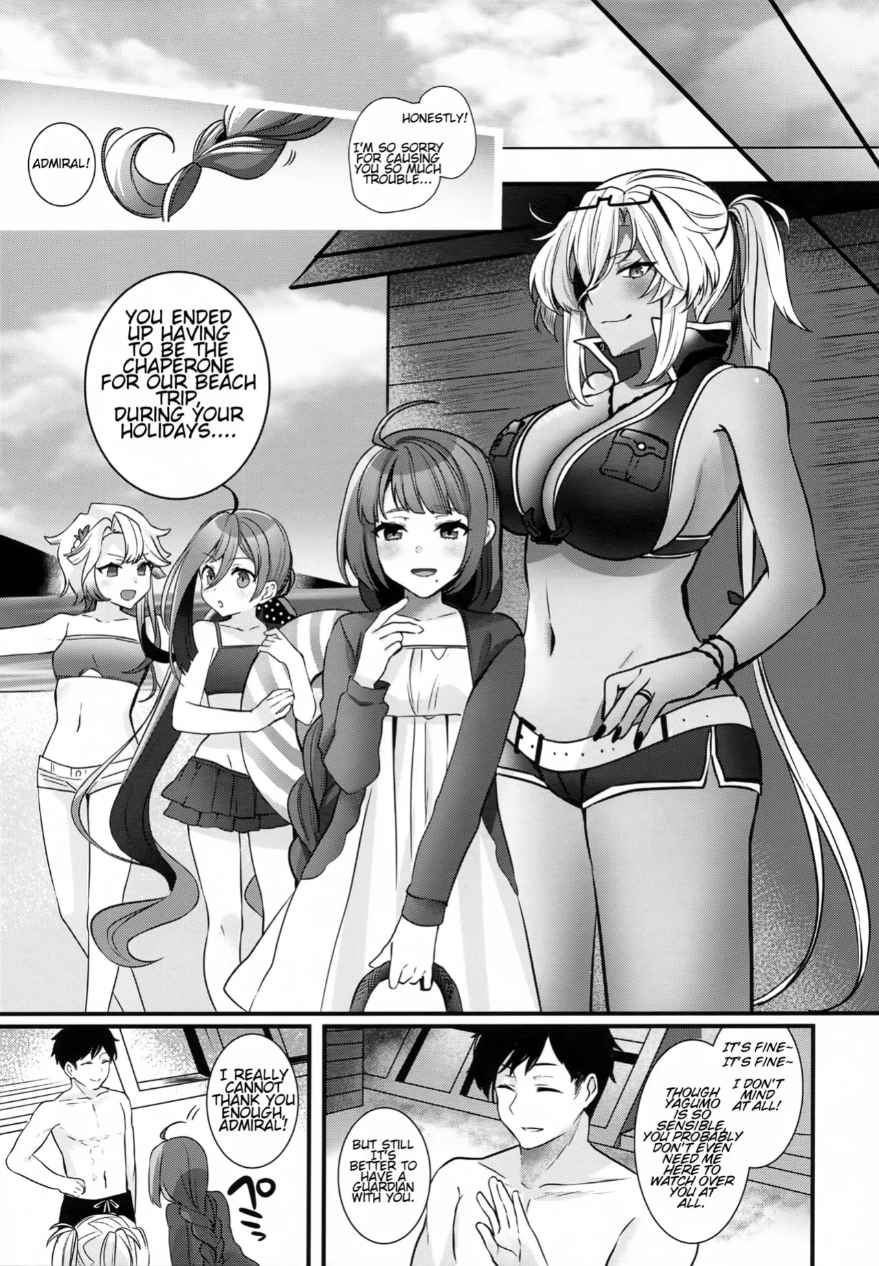 (C99) [Marosaan (Yunamaro)] Musashi-san no Yoru Jijou Yoi no Umi to Himegoto Hen | Musashi-san's Night Time Proclivities: The Secret of The Twilight Sea (Kantai Collection -KanColle-) [English] [CT Scans]