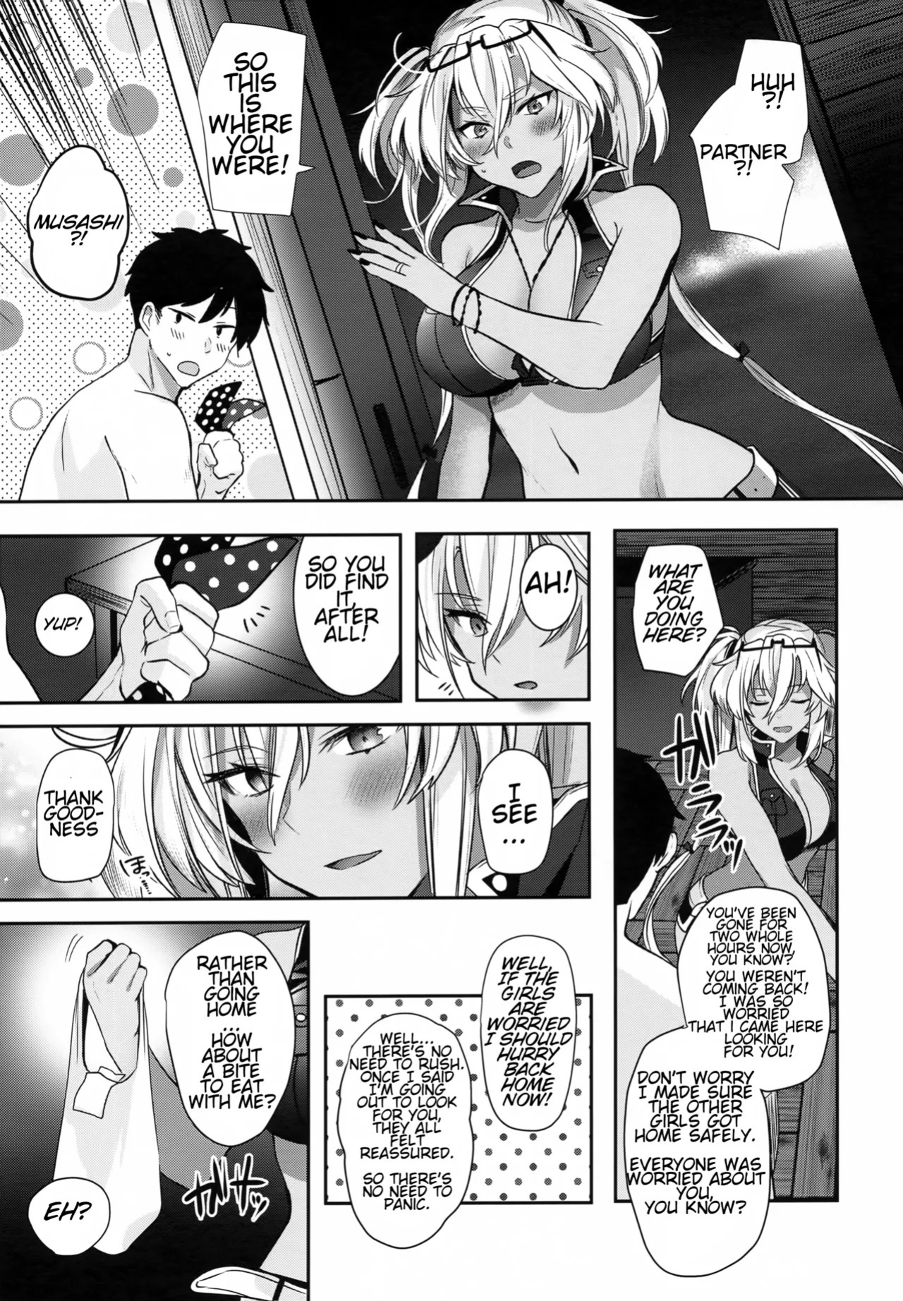 (C99) [Marosaan (Yunamaro)] Musashi-san no Yoru Jijou Yoi no Umi to Himegoto Hen | Musashi-san's Night Time Proclivities: The Secret of The Twilight Sea (Kantai Collection -KanColle-) [English] [CT Scans]