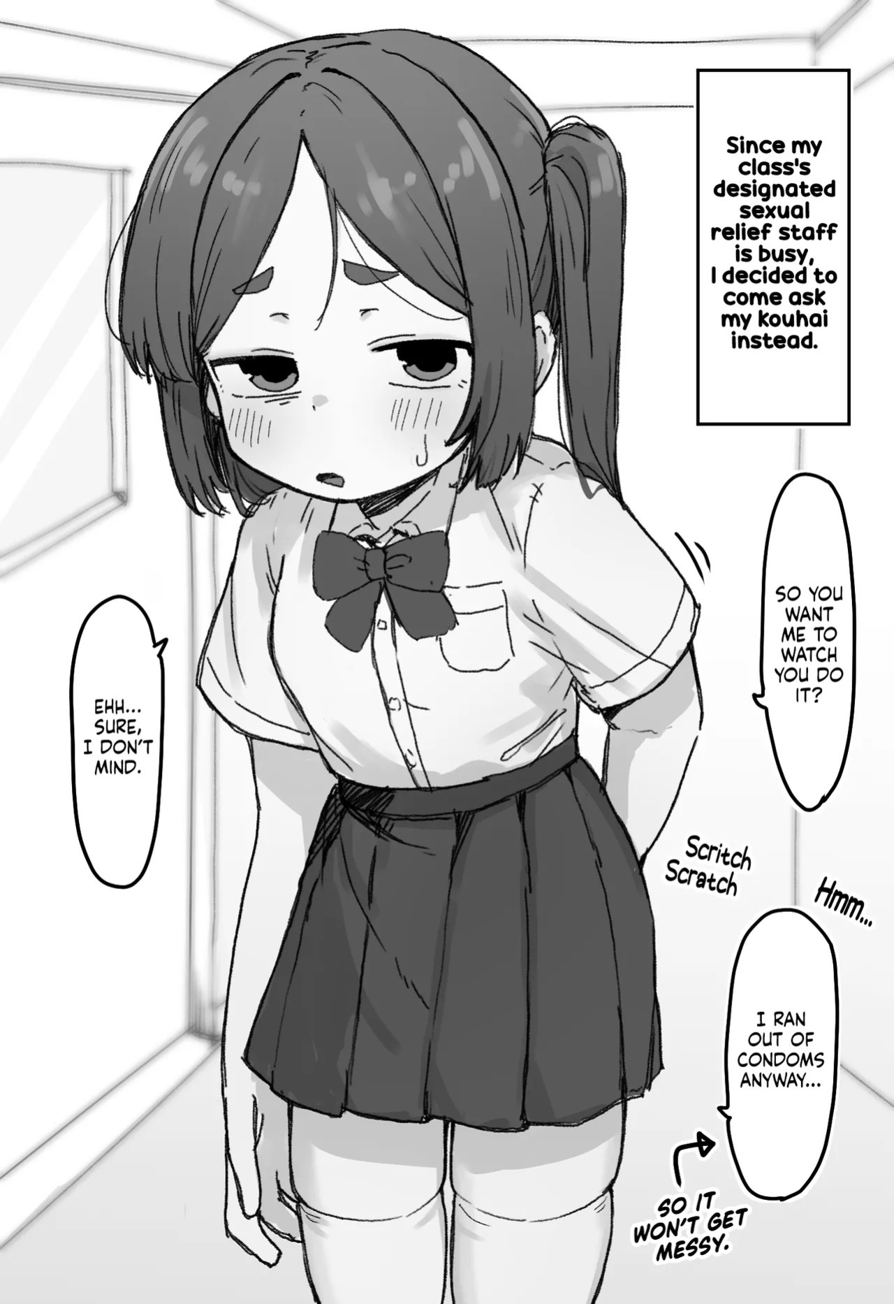 [Dobepopon] ○Shori Gakari-chan | Sexual Relief-chan [English] [NudeSalad] [Ongoing]