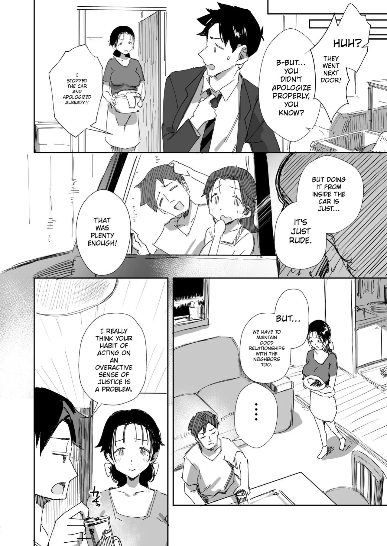 [Onodera] A Kind-Hearted, Foolish, Big-Breasted Housewife Is Seduced By Her Neighbor, A Man With A Trashy Apartment