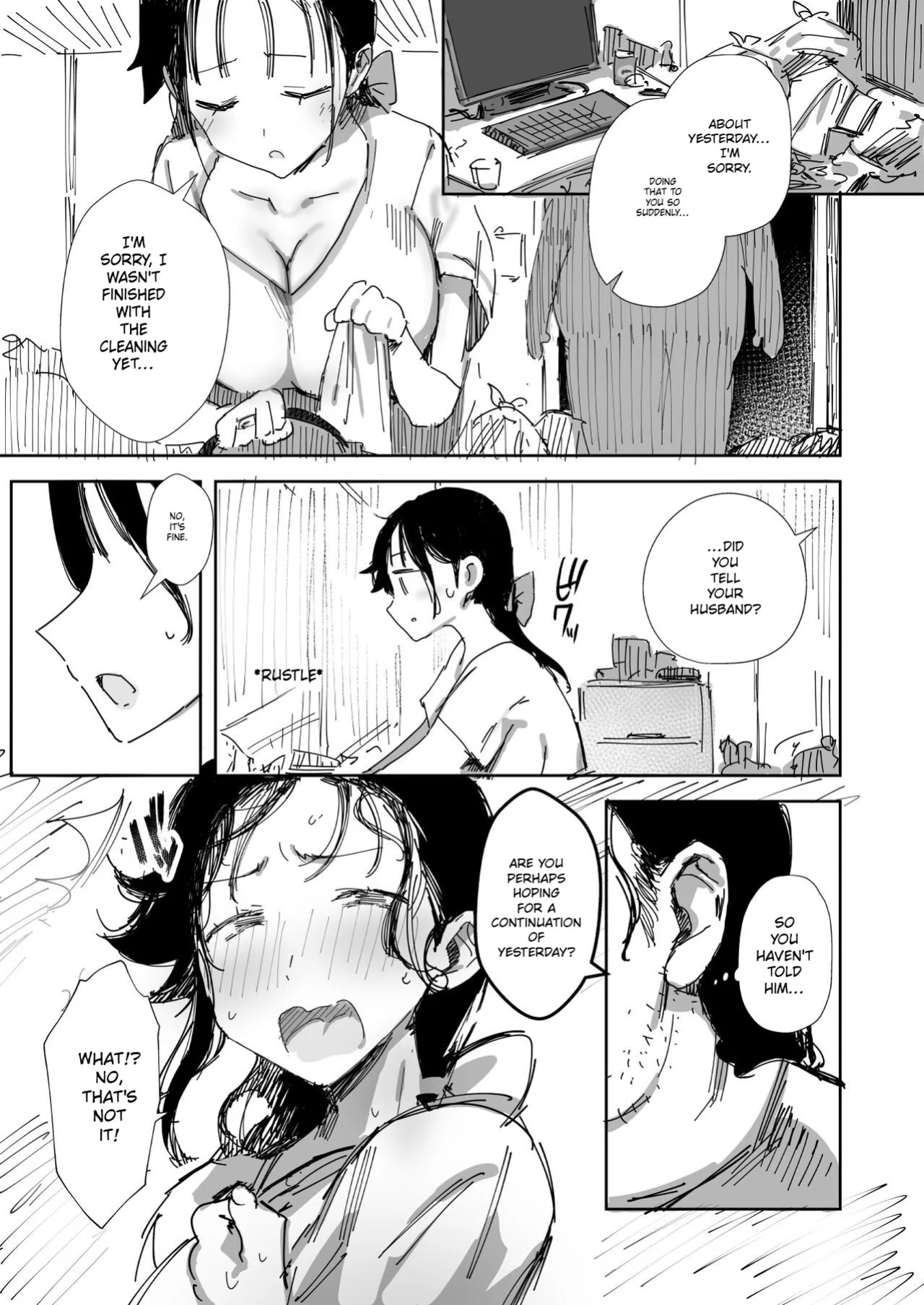 [Onodera] A Kind-Hearted, Foolish, Big-Breasted Housewife Is Seduced By Her Neighbor, A Man With A Trashy Apartment