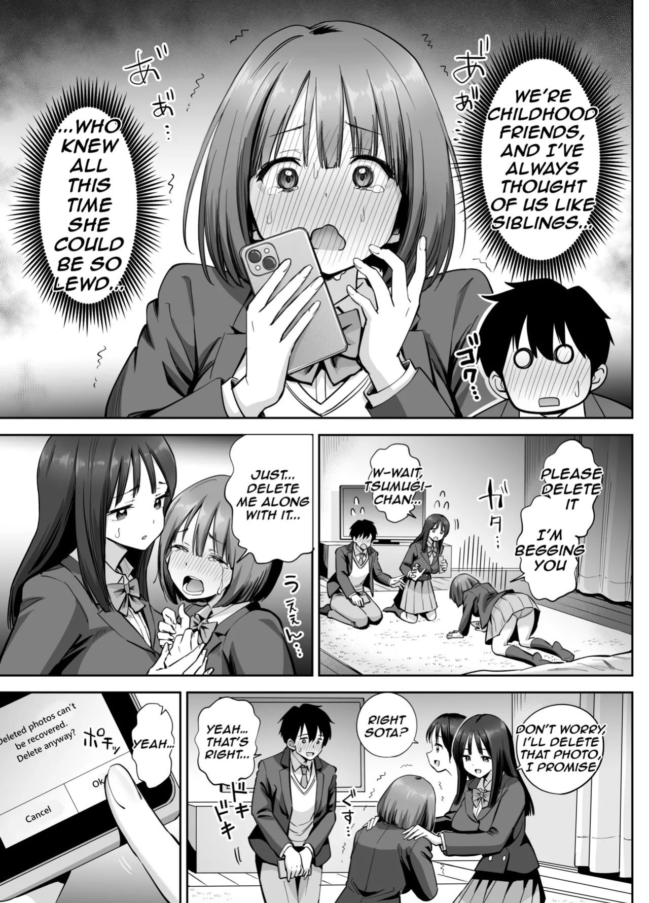 [Honshiro Nikori] Ura Aka Joshi no Jidori Ero Gosoushin | A Girl with a Secret-Account Accidentally Sends a Lewd Selfie [English] [Digital]