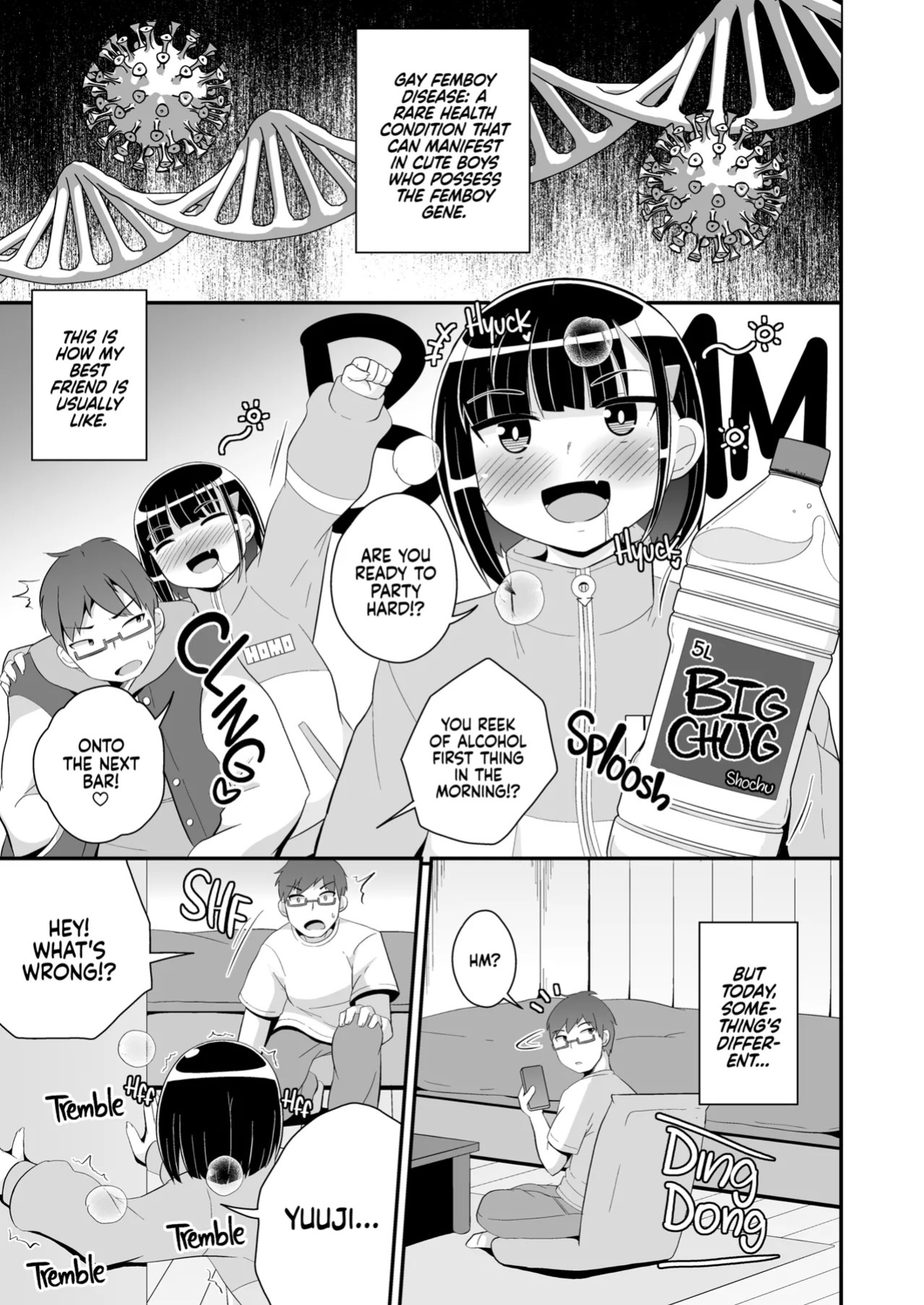 [CHINZURI BOP (Chinzurena)] Mesuhomo-byou ni Natta Shinyuu | My Best Friend Caught Gay Femboy Disease [English] {2d-market.com} [Decensored] [Digital]
