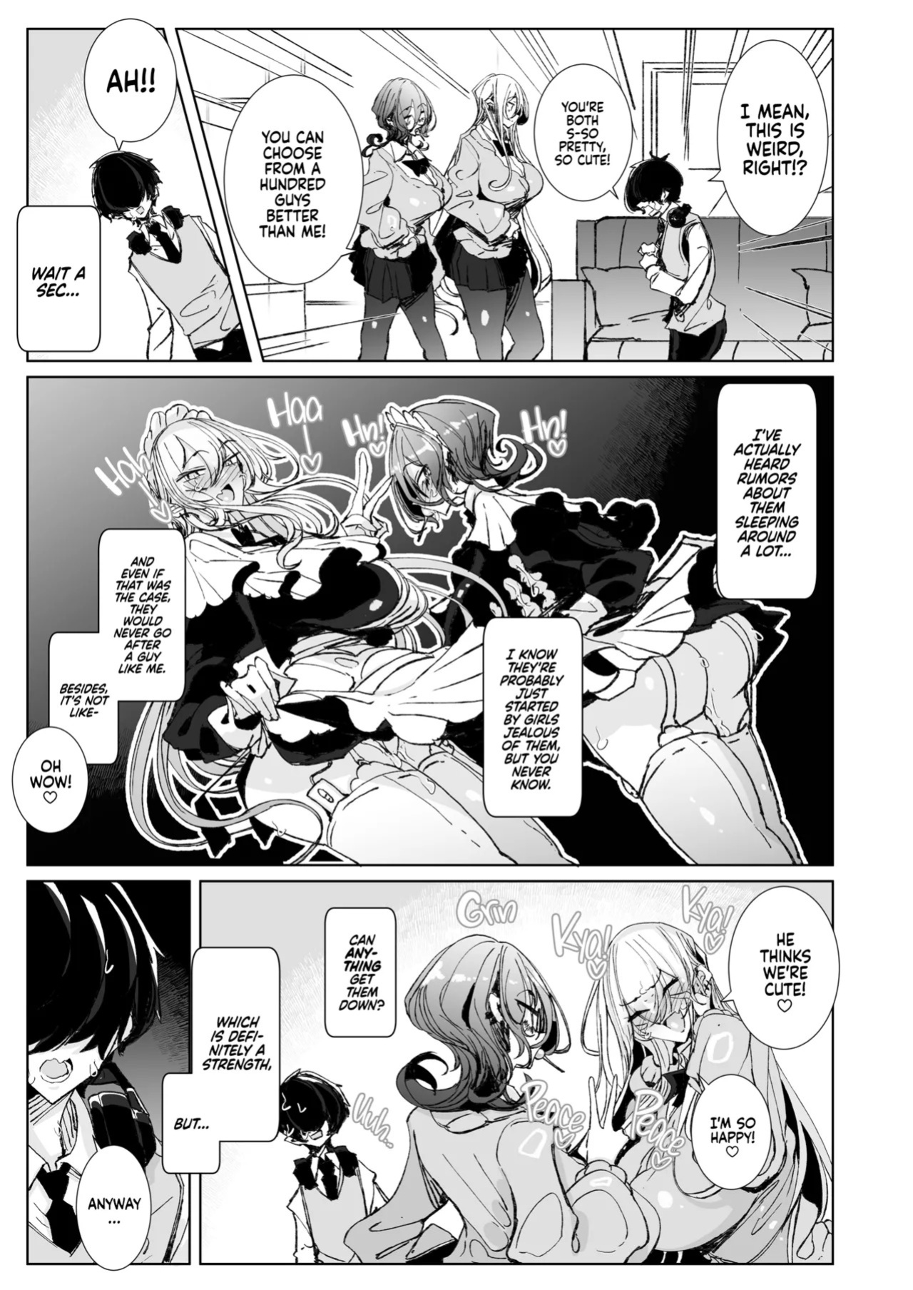 [Metro Notes (Tsumetoro)] Ja, Kyou kara Otaku-kun wa Watashi-tachi no Karepitte Koto de! | Sorry, Nerd, but You're Our BF Now! [English] {2d-market.com} [Decensored] [Digital]