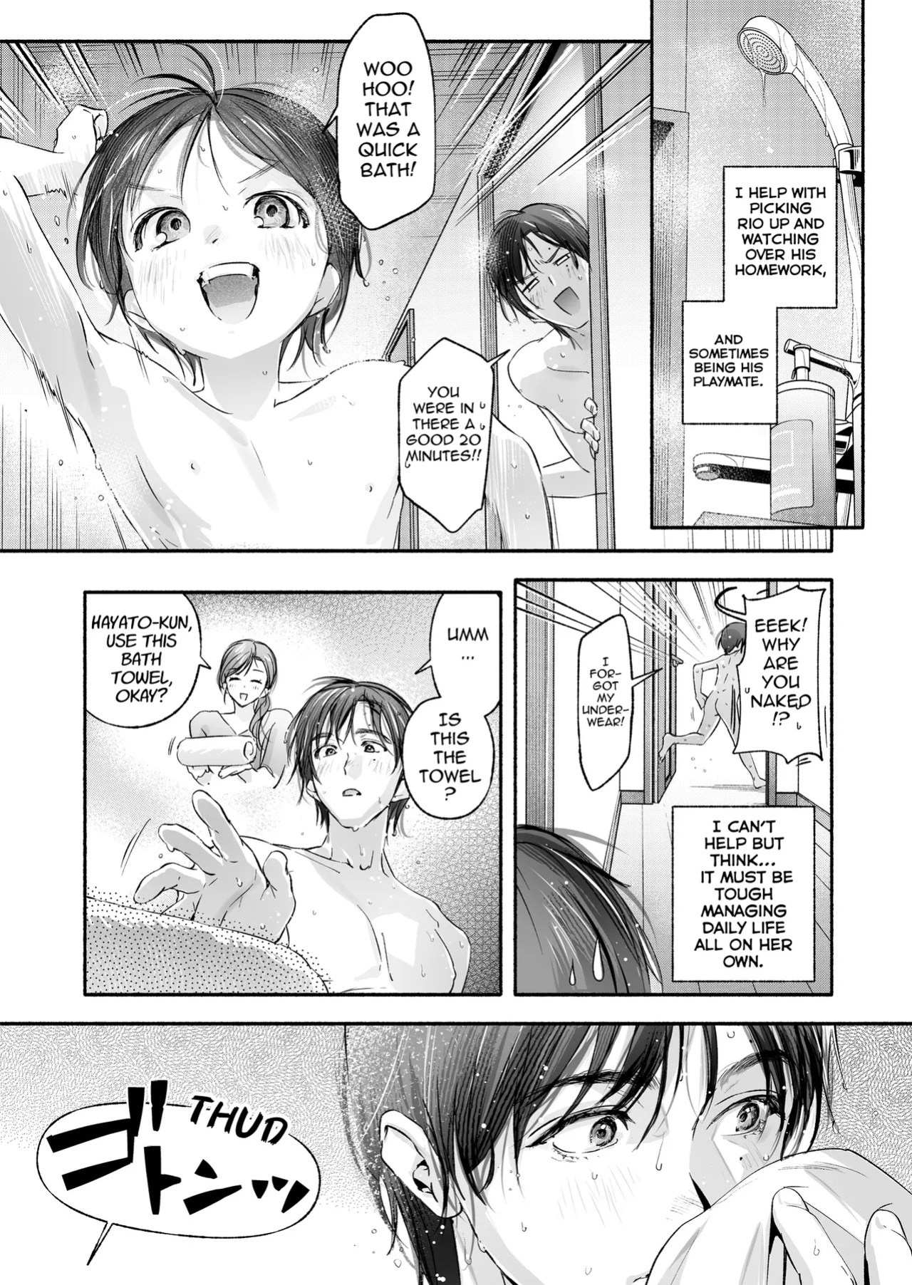 [Irodori Gyuunyuu 4.5% (Higashide Irodori)] Trop 1 ~ I'll Take the Post-Birth Virginity of a Married Woman Whose Masturbation Was Exposed~ [English][Ebs Shit Scans][Digital]