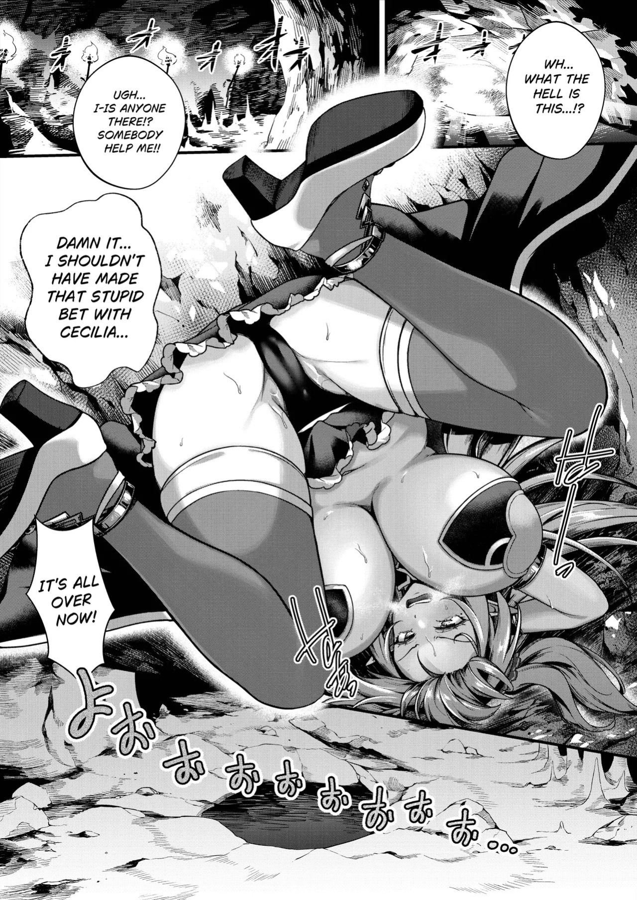[Kannko Bokujyo (Kannko)] Ochita Tensai Mahoutsukai, Naodokoka Elf no 60 Nichikan [English] [Digital]