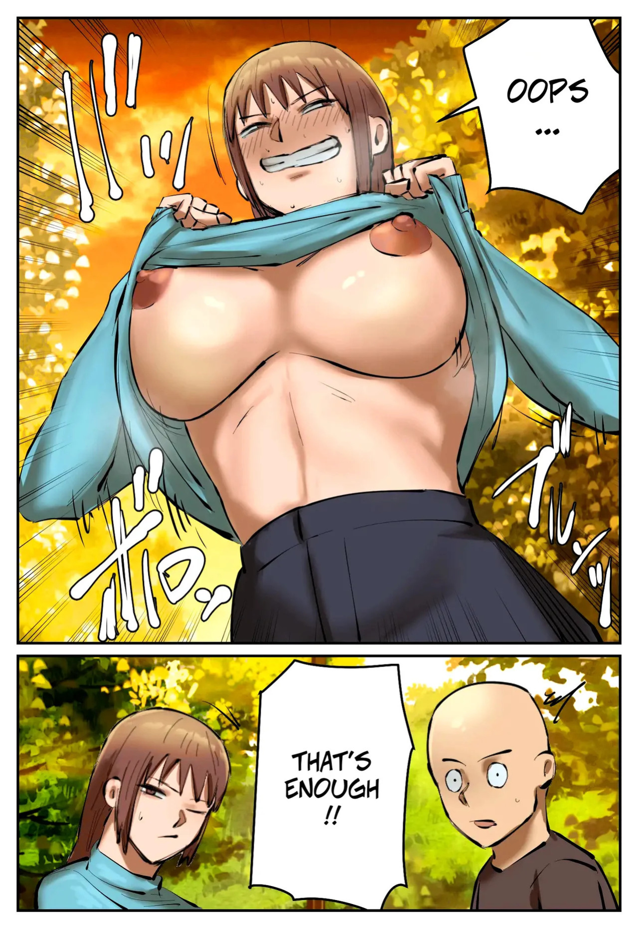[Chotto B-Sen] My Part-Time Job Is To Get Revenge: The Loose Woman -- Fukushuu Yami Beit "Machi no Keikan ga Kowareru Kono Oppai Onna o Oidashite Hoshii" [Colorized]