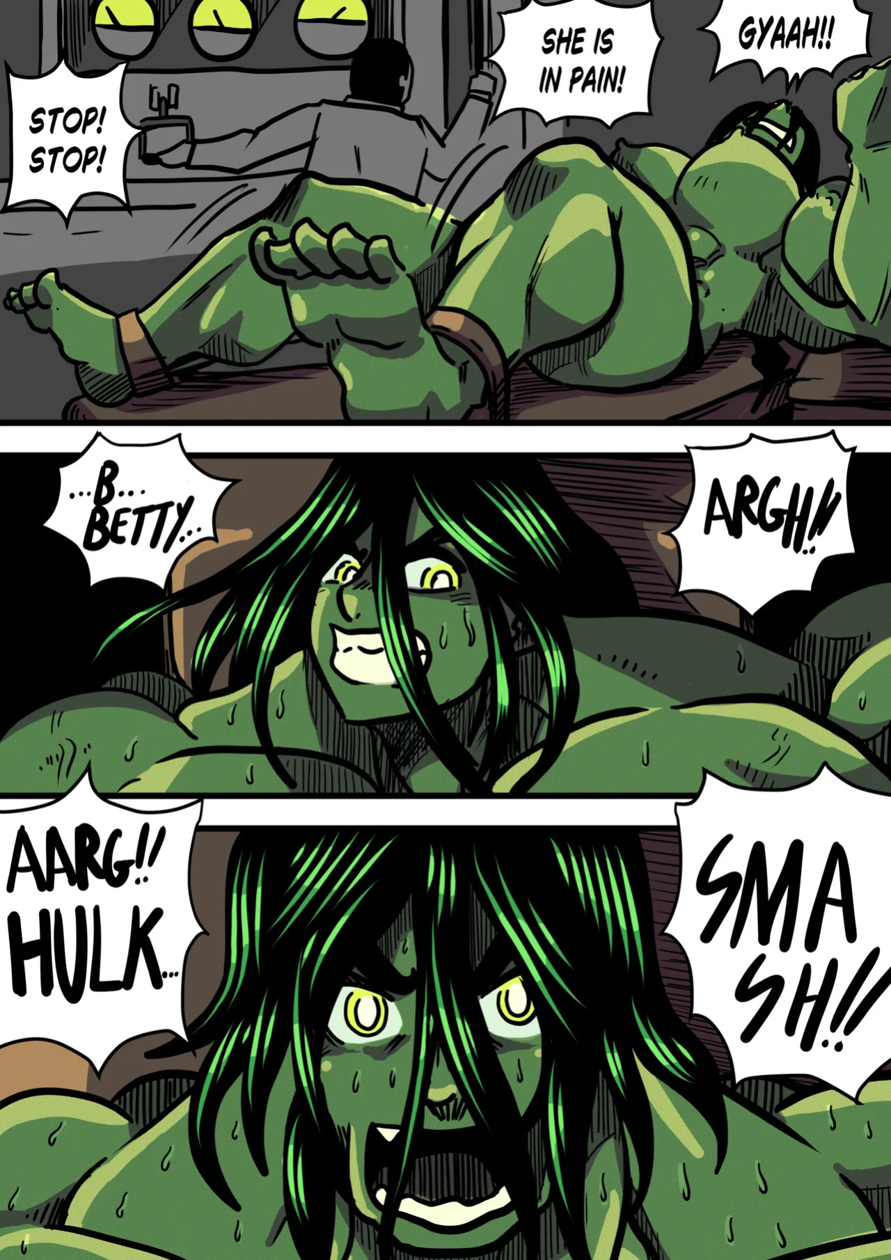 [Odoruyama] Betty Hulk AU: The Origin Of Betty Hulk [Colored Version]