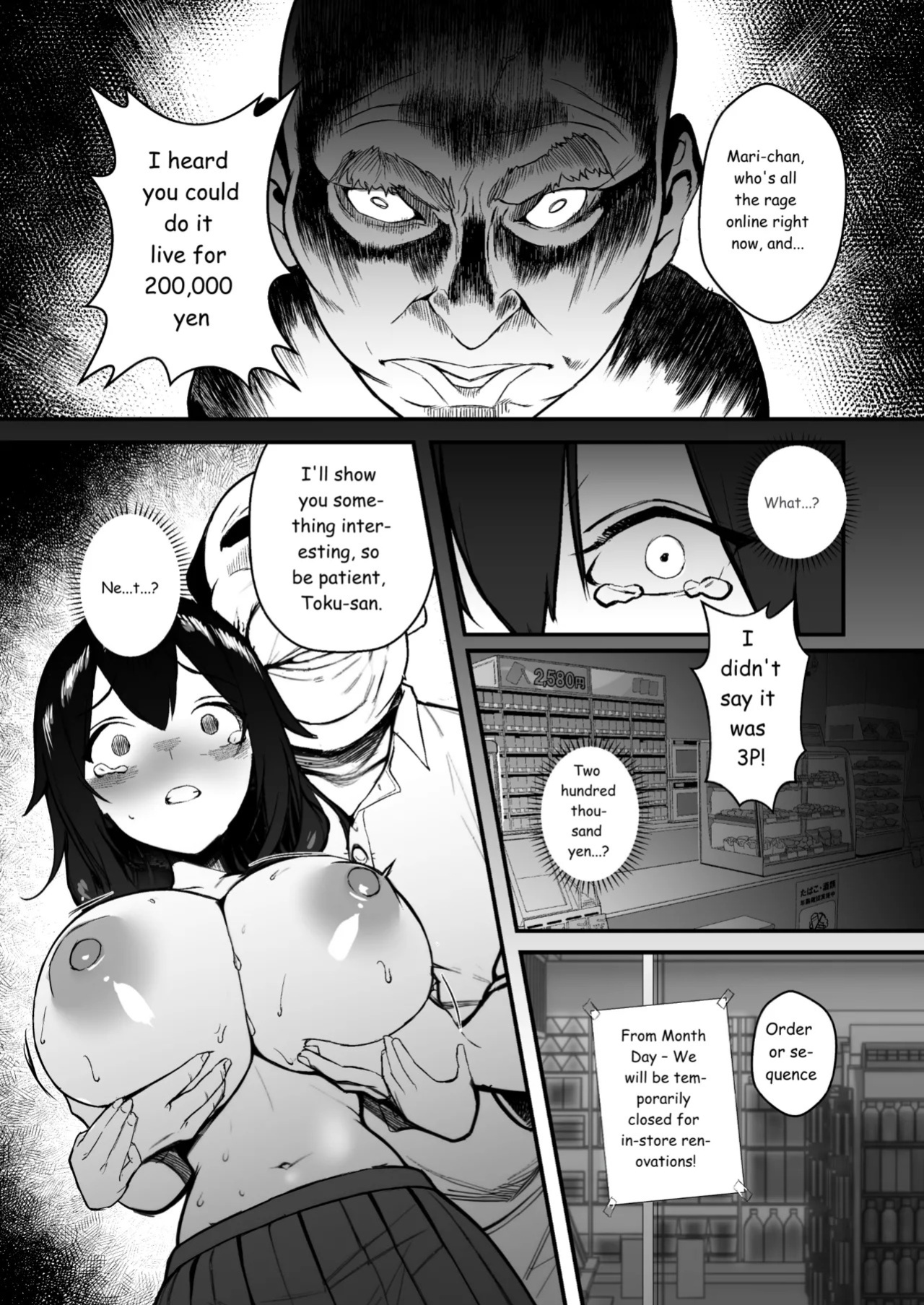[Doushoku (Gen)] Jinsei Shuuryou Arbeit ~Kyonyuu Shoujo wa Sekuhara Tenchou ni Haramasareru~ [Digital][MTL]