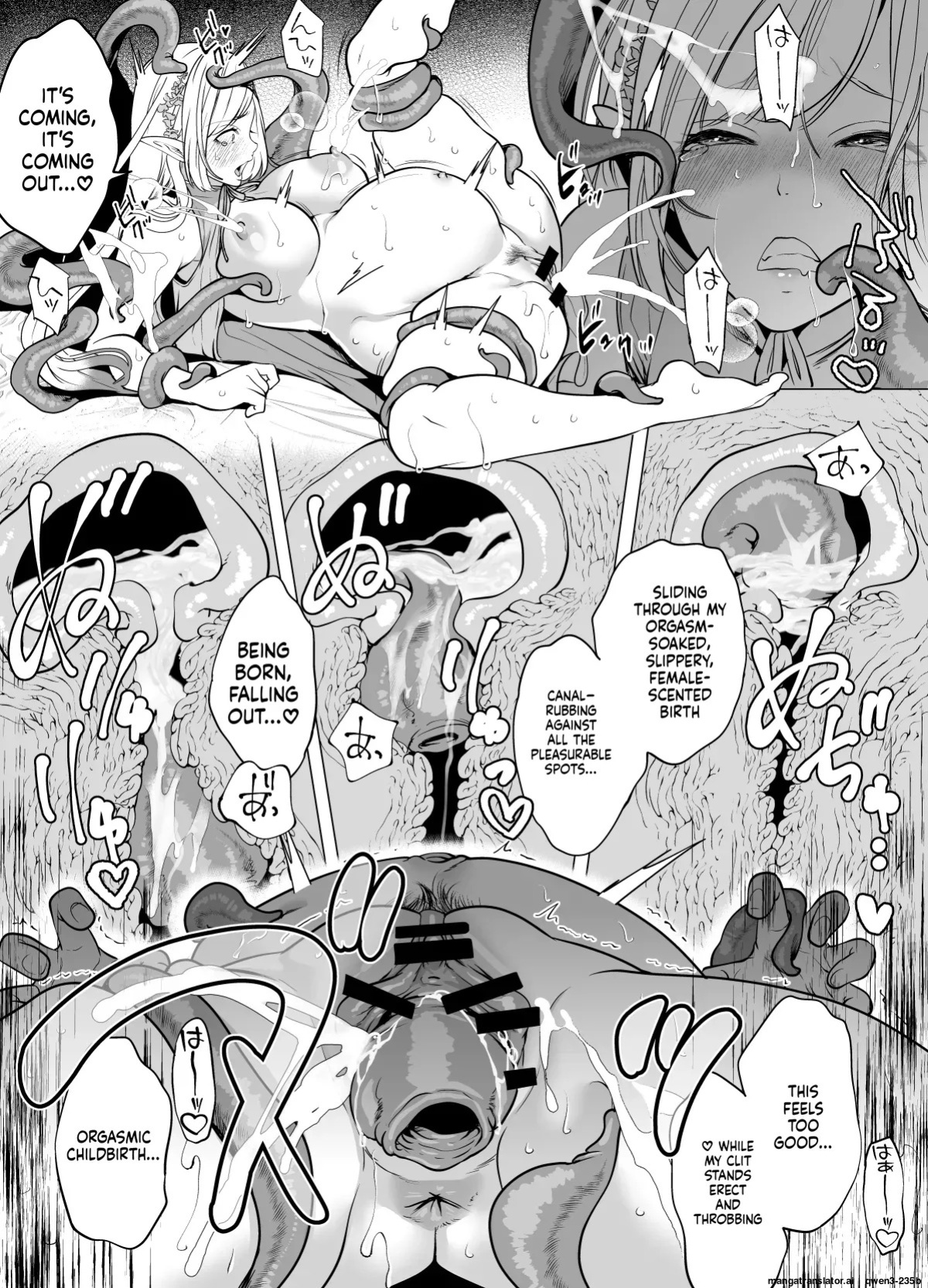 [Miyahara Ayumu] Shokushu to Kankaku Kyouyuu shite Hara nda Elf Oyako no Junan (SCANMTL)
