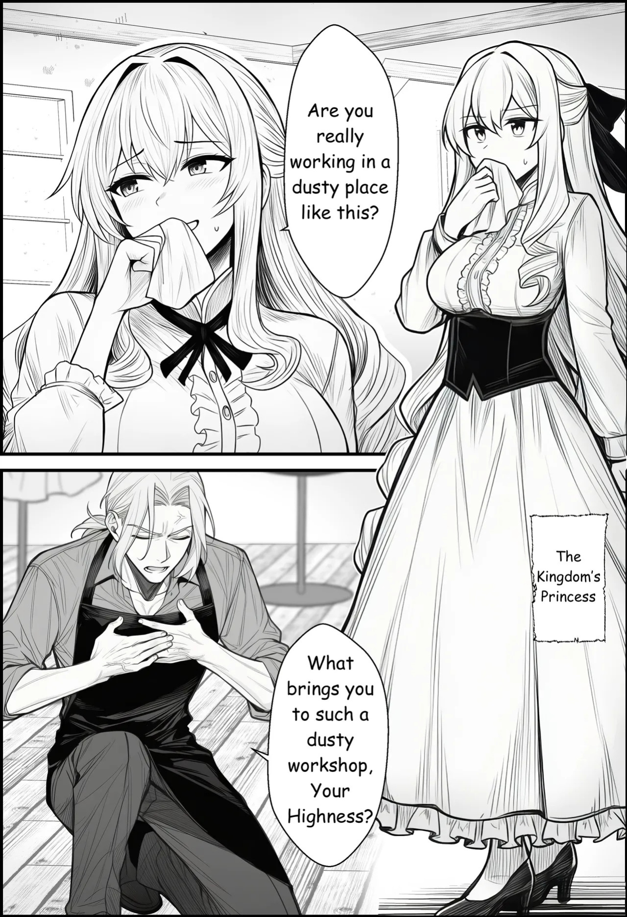 [COMIC Ainu] A Story About Teaching a Selfish Princess—Who Rules with Tyranny—a Lesson by Dressing Her in an Invisible Gown [AI Generated]