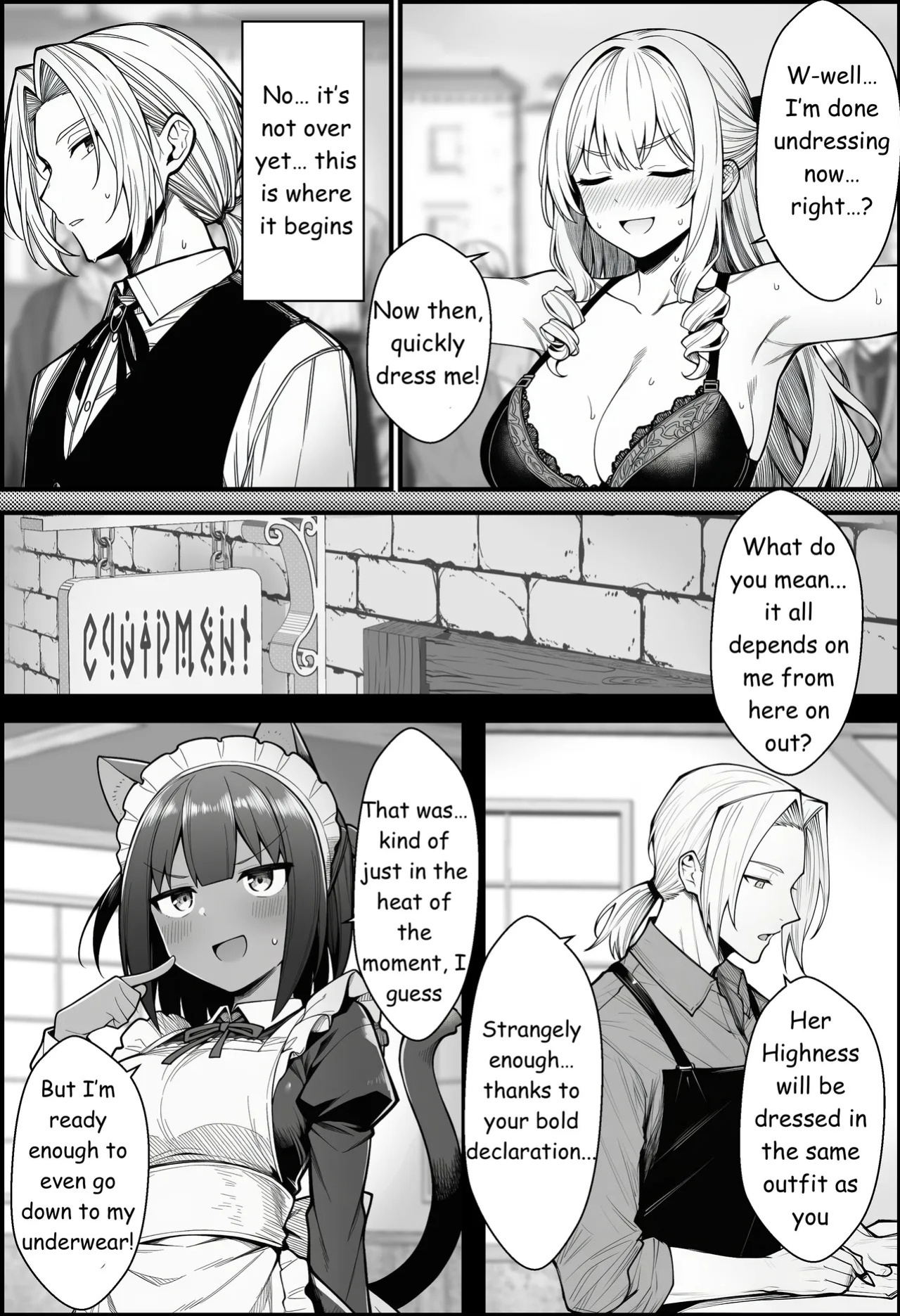 [COMIC Ainu] A Story About Teaching a Selfish Princess—Who Rules with Tyranny—a Lesson by Dressing Her in an Invisible Gown [AI Generated]