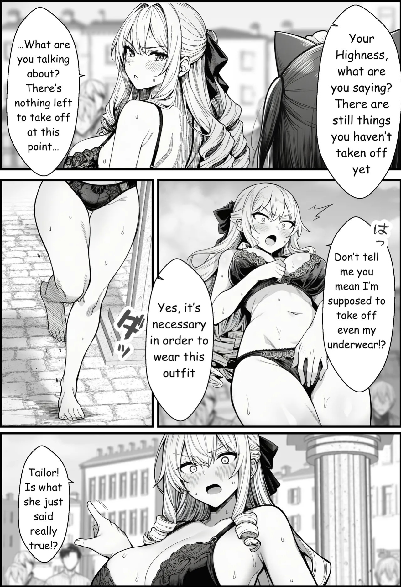 [COMIC Ainu] A Story About Teaching a Selfish Princess—Who Rules with Tyranny—a Lesson by Dressing Her in an Invisible Gown [AI Generated]