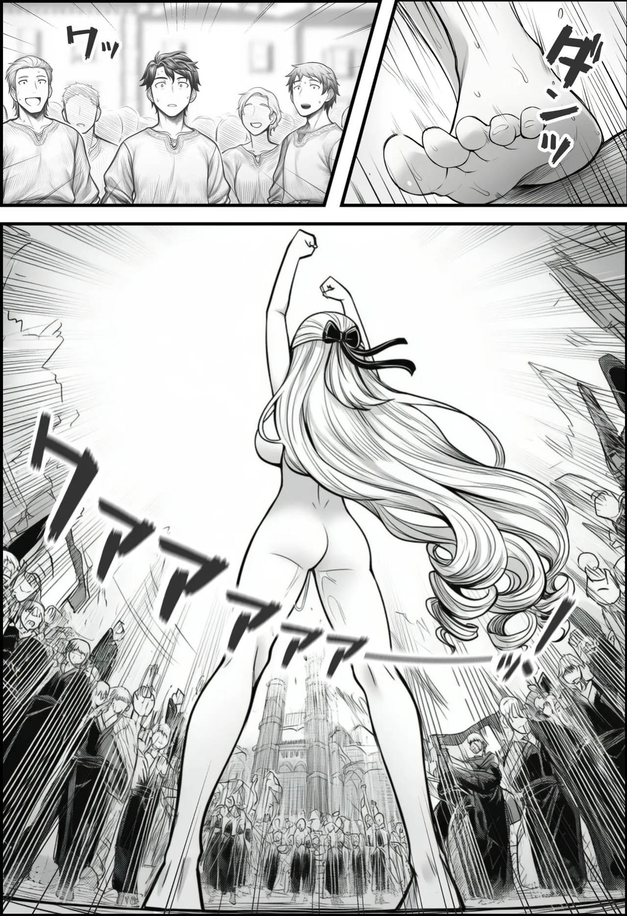 [COMIC Ainu] A Story About Teaching a Selfish Princess—Who Rules with Tyranny—a Lesson by Dressing Her in an Invisible Gown [AI Generated]