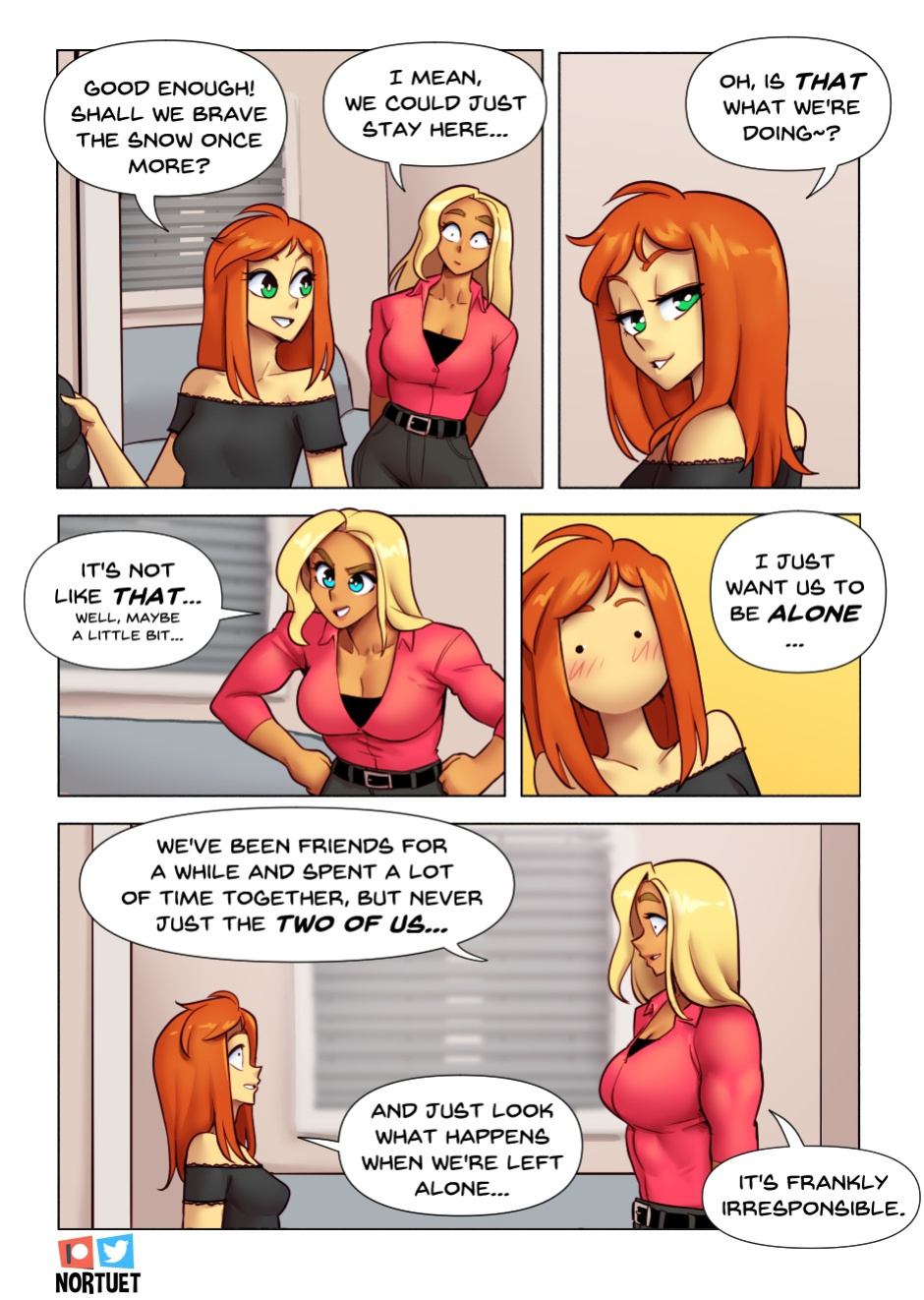[Nortuet] Nortverse: Tara & Beverly - 4koma