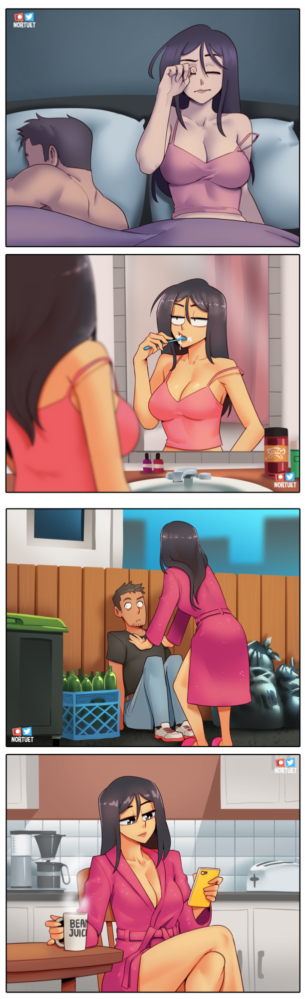 [Nortuet] Nortverse: Tara & Beverly - 4koma