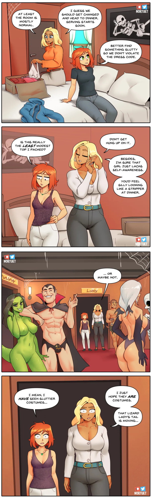 [Nortuet] Nortverse: Tara & Beverly - 4koma