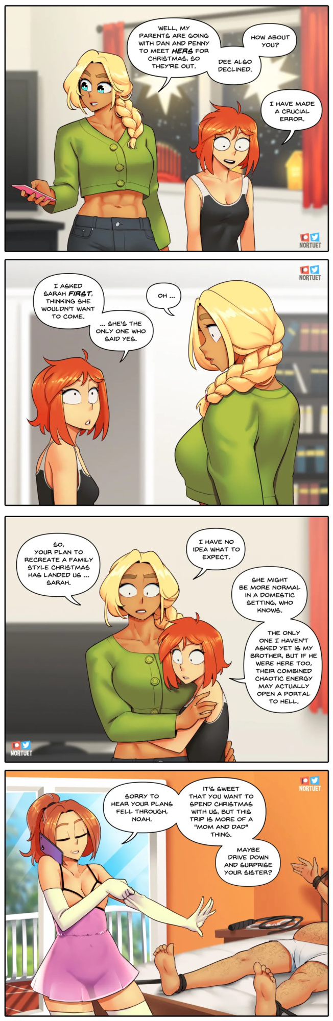 [Nortuet] Nortverse: Tara & Beverly - 4koma