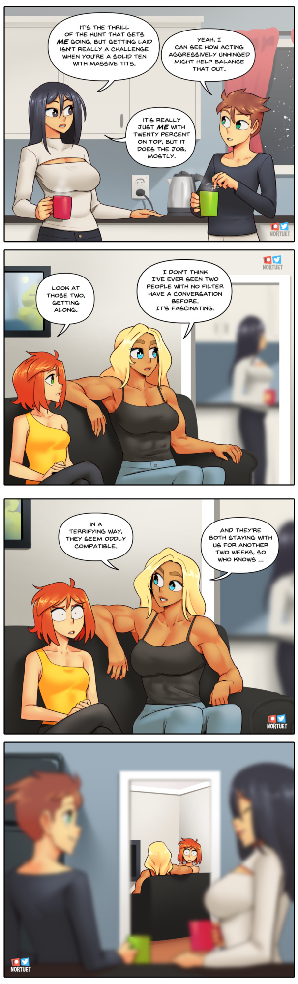 [Nortuet] Nortverse: Tara & Beverly - 4koma