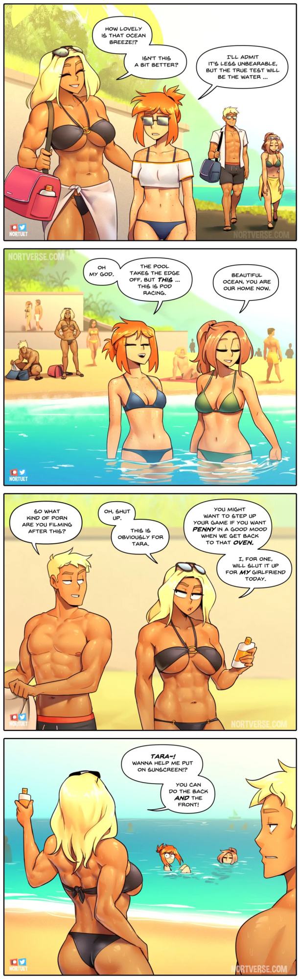 [Nortuet] Nortverse: Tara & Beverly - 4koma