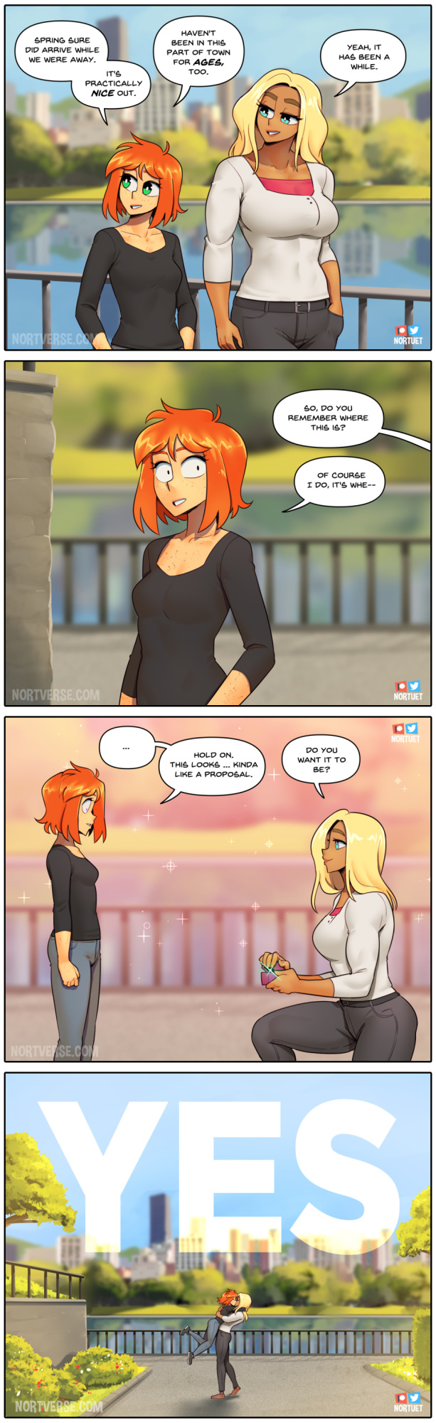 [Nortuet] Nortverse: Tara & Beverly - 4koma