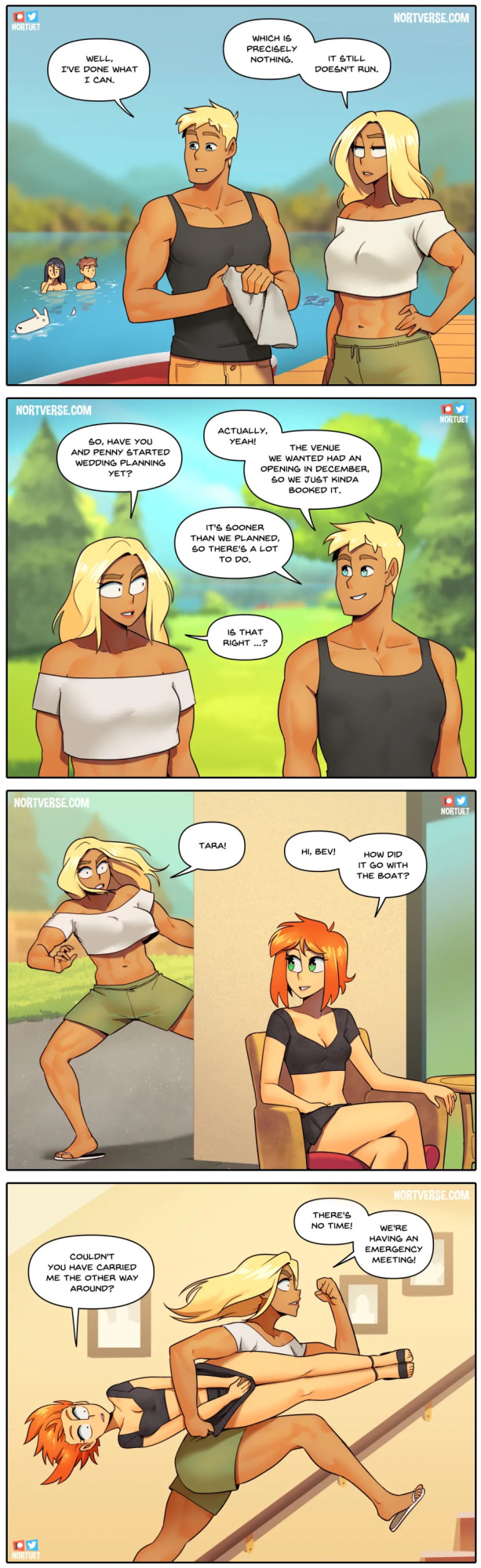 [Nortuet] Nortverse: Tara & Beverly - 4koma