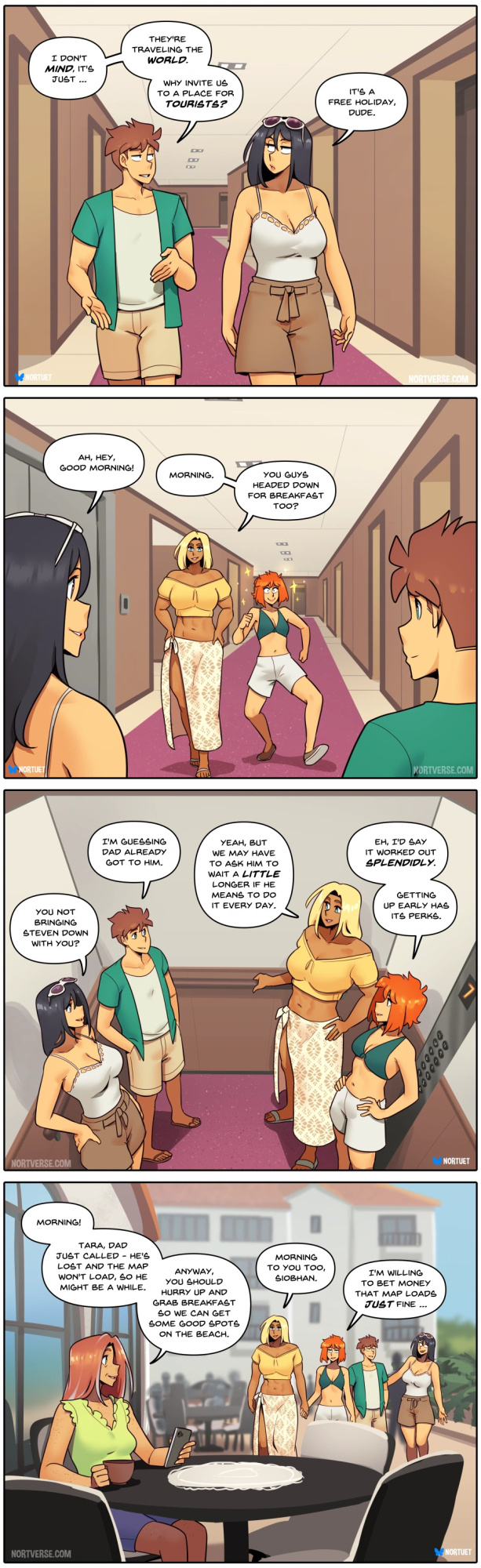 [Nortuet] Nortverse: Tara & Beverly - 4koma