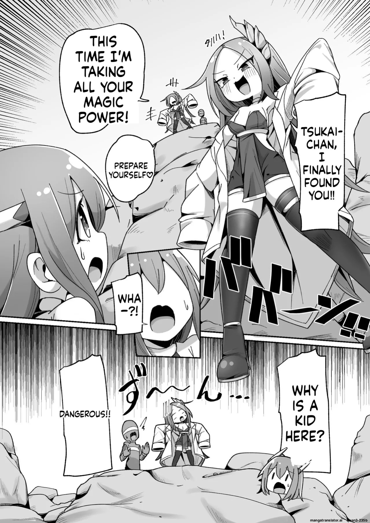 [Echie Kokufuku Aka (Monota)] Maryoku Tank Choukyou sareta Koto mo Sukkari Wasurete no Kono Ko to Teki Ajito ni Idonjau Onna Hero-chan (SCANMTL)