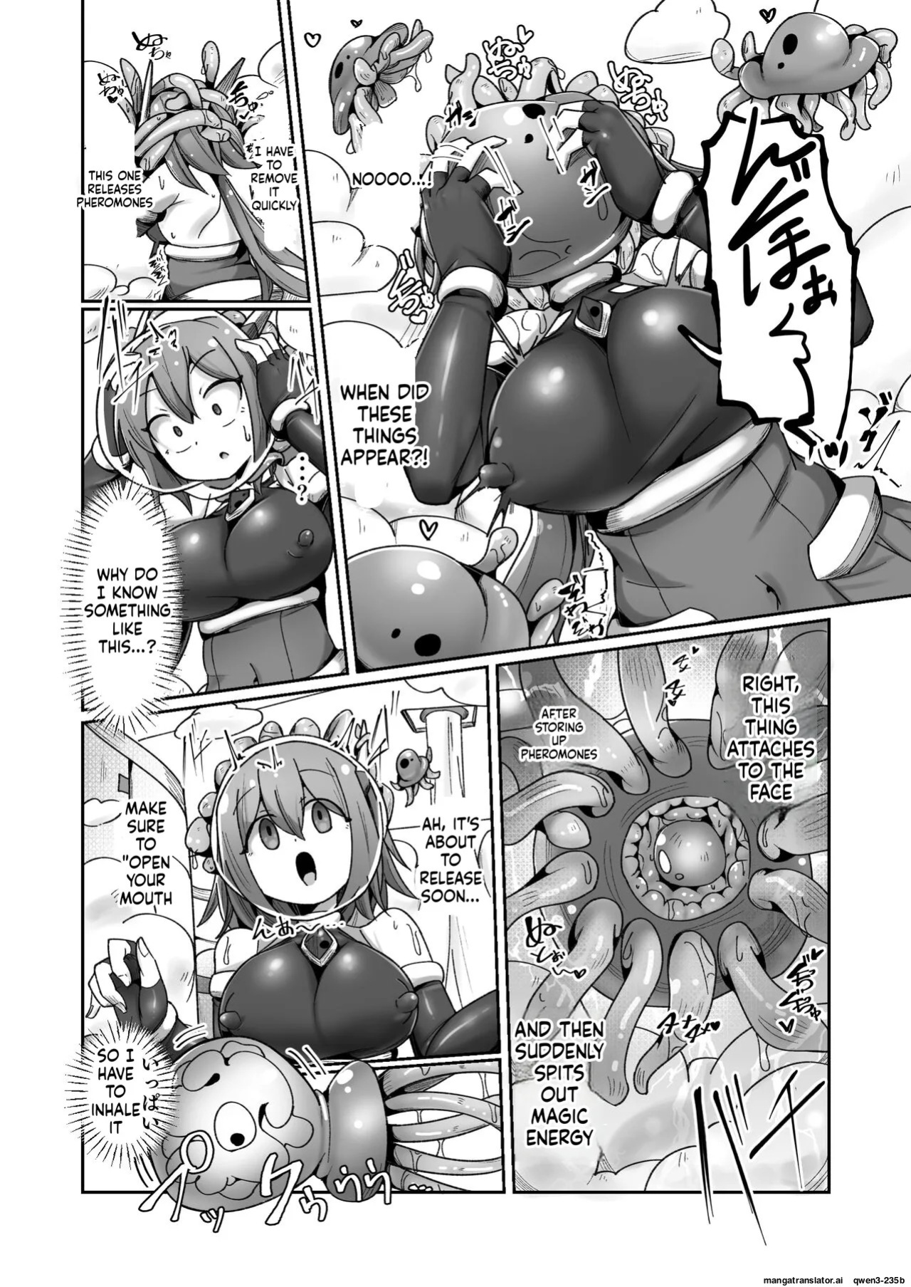 [Echie Kokufuku Aka (Monota)] Maryoku Tank Choukyou sareta Koto mo Sukkari Wasurete no Kono Ko to Teki Ajito ni Idonjau Onna Hero-chan (SCANMTL)