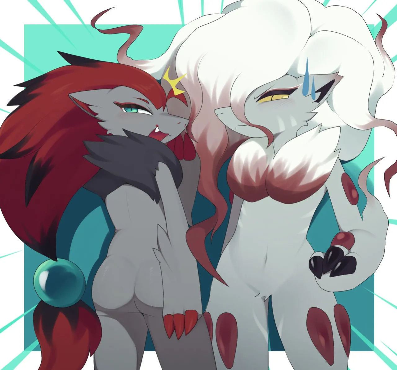 [Kkhaimenheheh] Zoroarks "Camille and Lydia" (Pokemon) (OC)