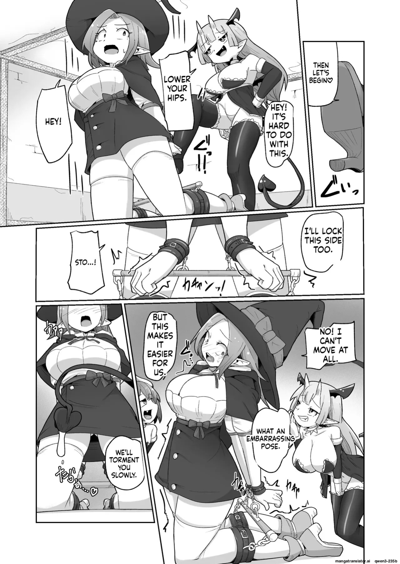 [Echie Kokufuku Aka (Monota)] Haiboku Show Colosseum 1 Kaisenme Tsuyo Tsuyo Majutsushi-chan VS Shintai Kaihatsu ga Tokuina Shou Akuma Succubus-chan (SCANMTL)
