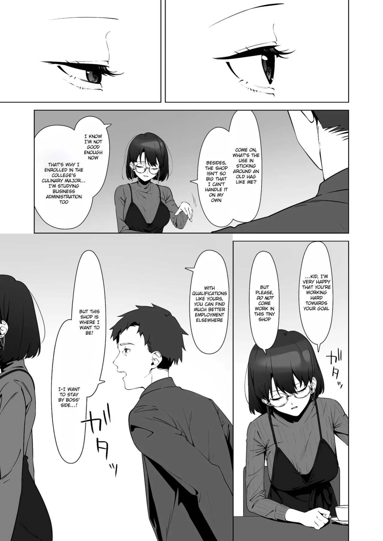 [Shiruo Gumi (Yugudora Shiruo)] My first sexual experience was with the boss of the cafe I’d been going to for 16 years [English] [Rei Scans]