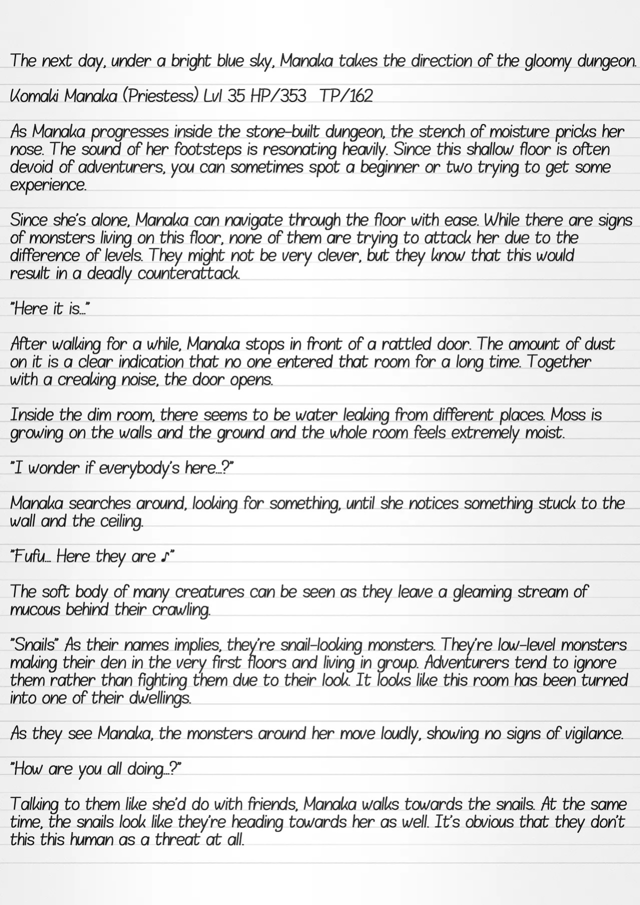 [Tiba-Santi (Misuke)] Misuke's Short Stories 34 - Manaka & Snails (ToHeart2 Dungeon Travelers) [English]