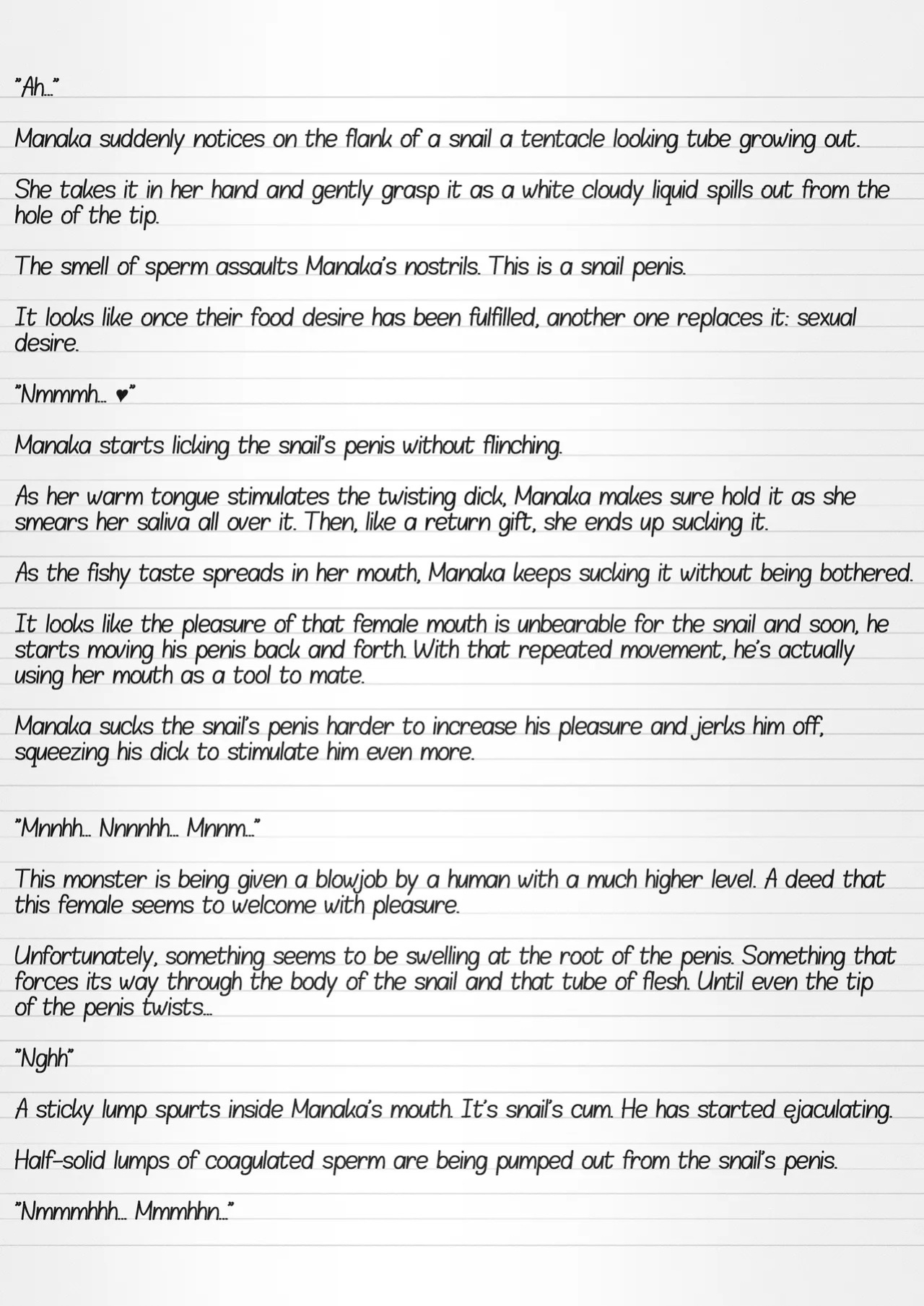 [Tiba-Santi (Misuke)] Misuke's Short Stories 34 - Manaka & Snails (ToHeart2 Dungeon Travelers) [English]