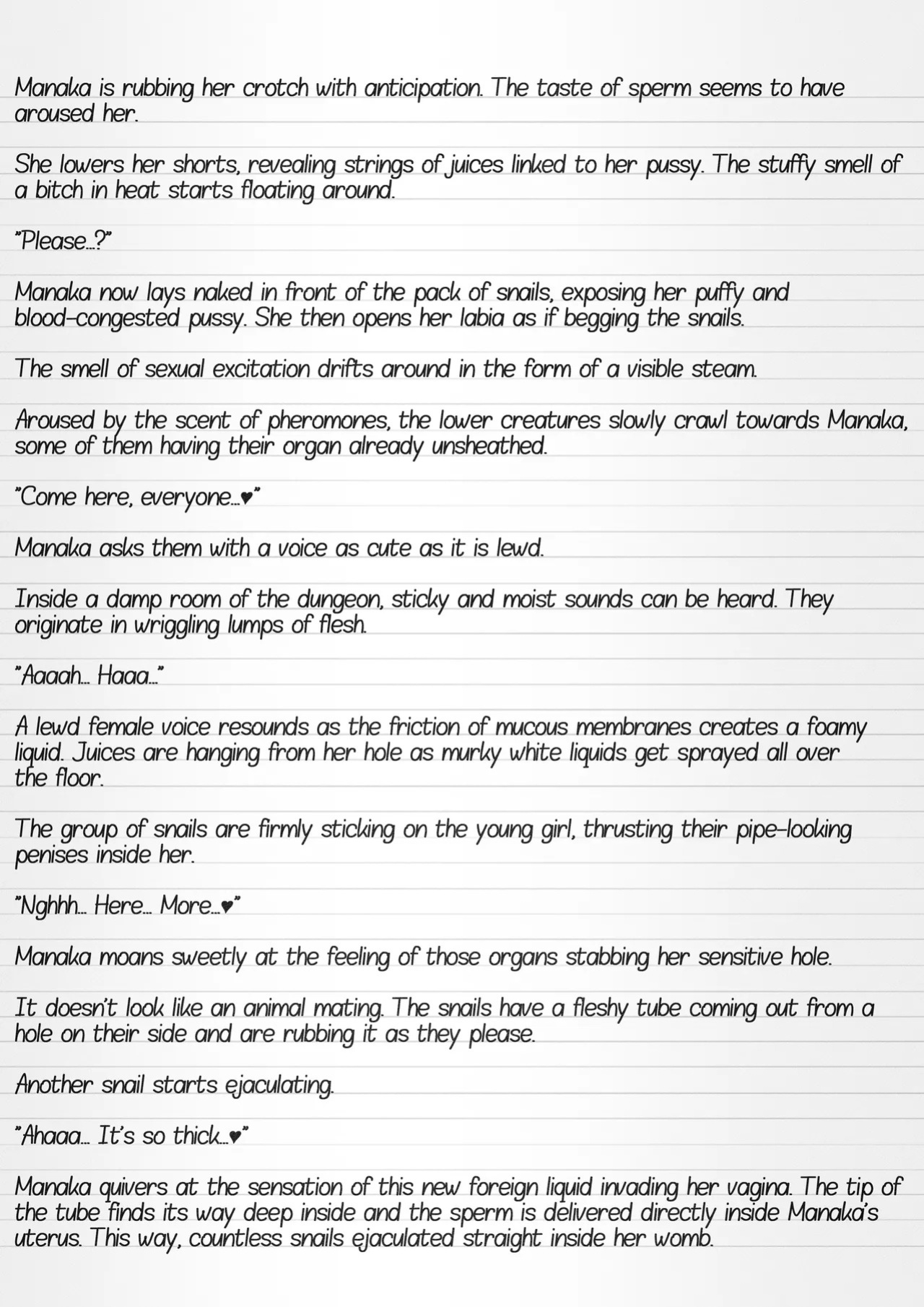 [Tiba-Santi (Misuke)] Misuke's Short Stories 34 - Manaka & Snails (ToHeart2 Dungeon Travelers) [English]