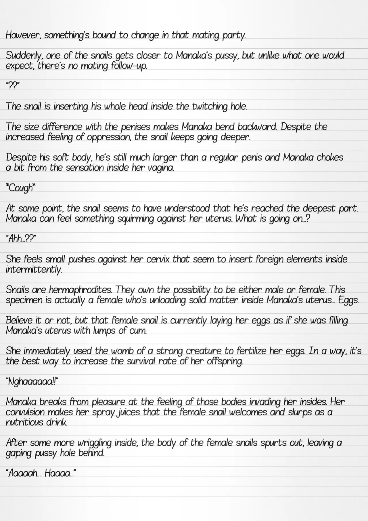 [Tiba-Santi (Misuke)] Misuke's Short Stories 34 - Manaka & Snails (ToHeart2 Dungeon Travelers) [English]