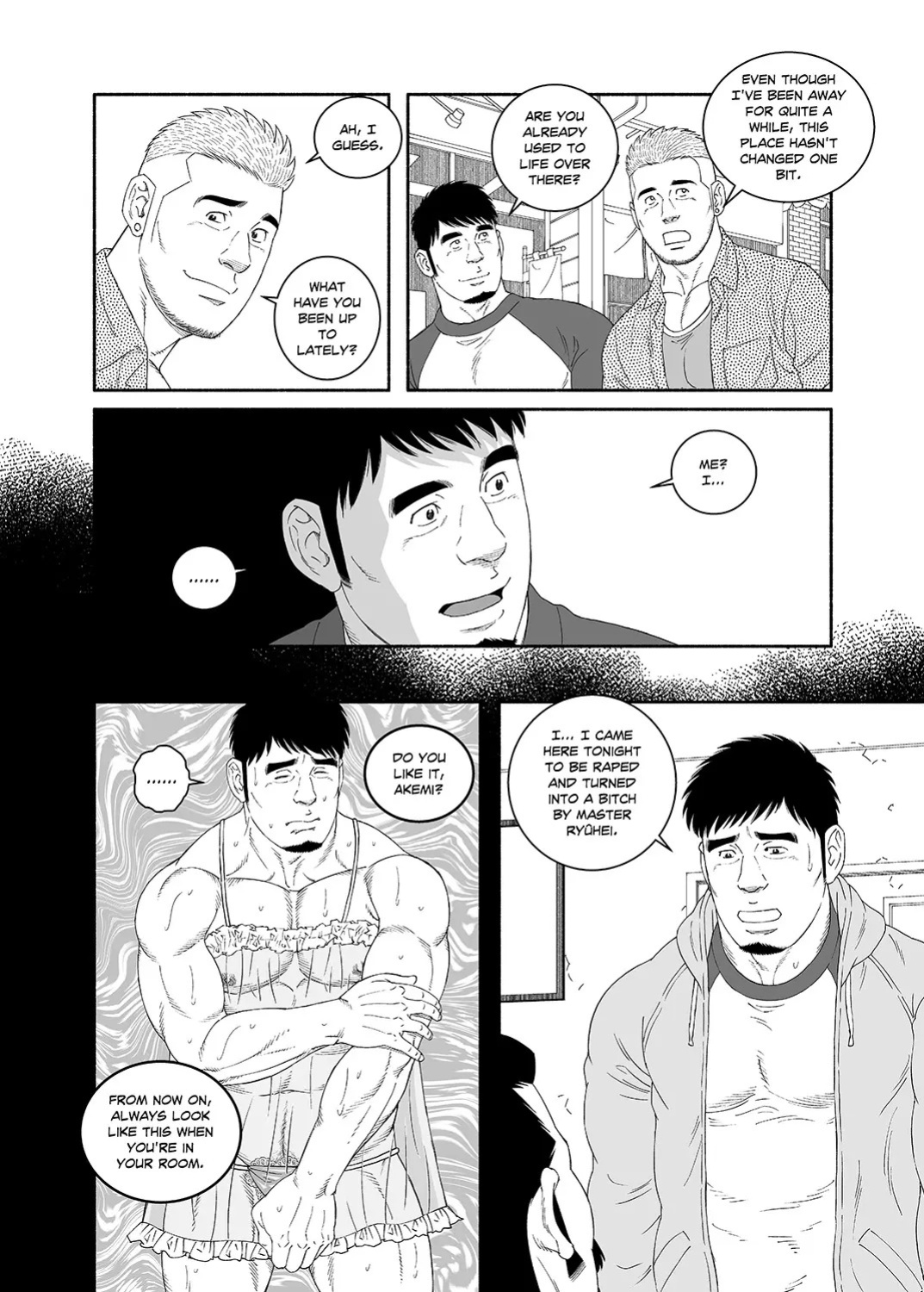 [Tagame Gengoroh] COCKSUCKER I Got Turned into My Best Friend’s Father’s Bitch (Part 1-3) [Eng]
