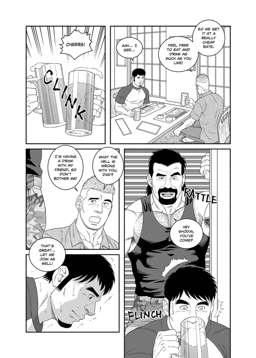 [Tagame Gengoroh] COCKSUCKER I Got Turned into My Best Friend’s Father’s Bitch (Part 1-3) [Eng]