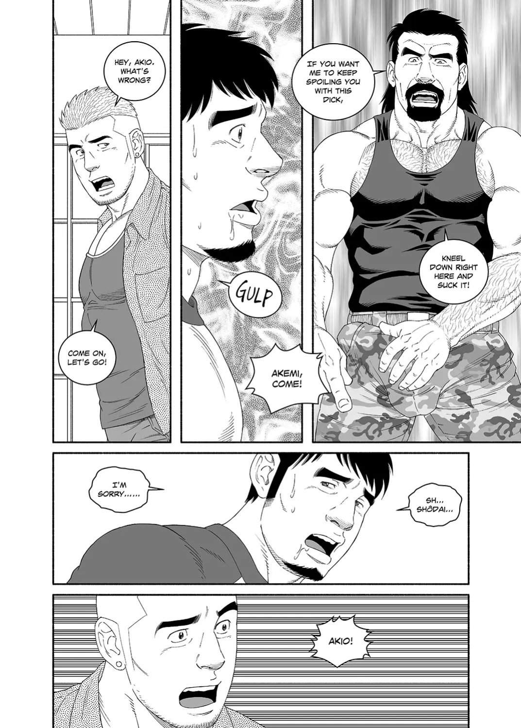 [Tagame Gengoroh] COCKSUCKER I Got Turned into My Best Friend’s Father’s Bitch (Part 1-3) [Eng]