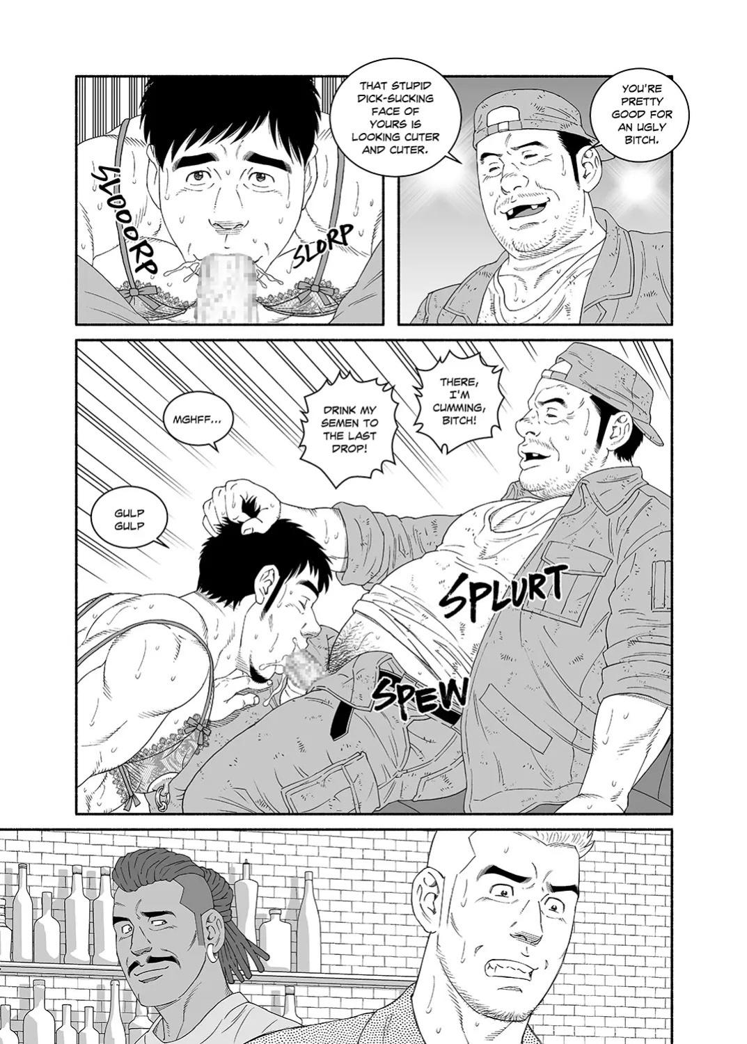 [Tagame Gengoroh] COCKSUCKER I Got Turned into My Best Friend’s Father’s Bitch (Part 1-3) [Eng]