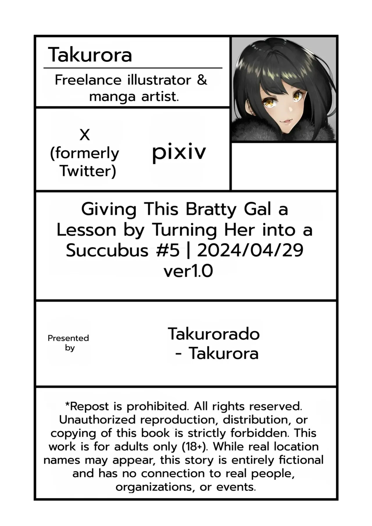 [Takurowo-dou (Takurowo)] Namaiki Gal o Succubus ni Shite Oshioki Shitatta Ken 5 [Digital] [English]