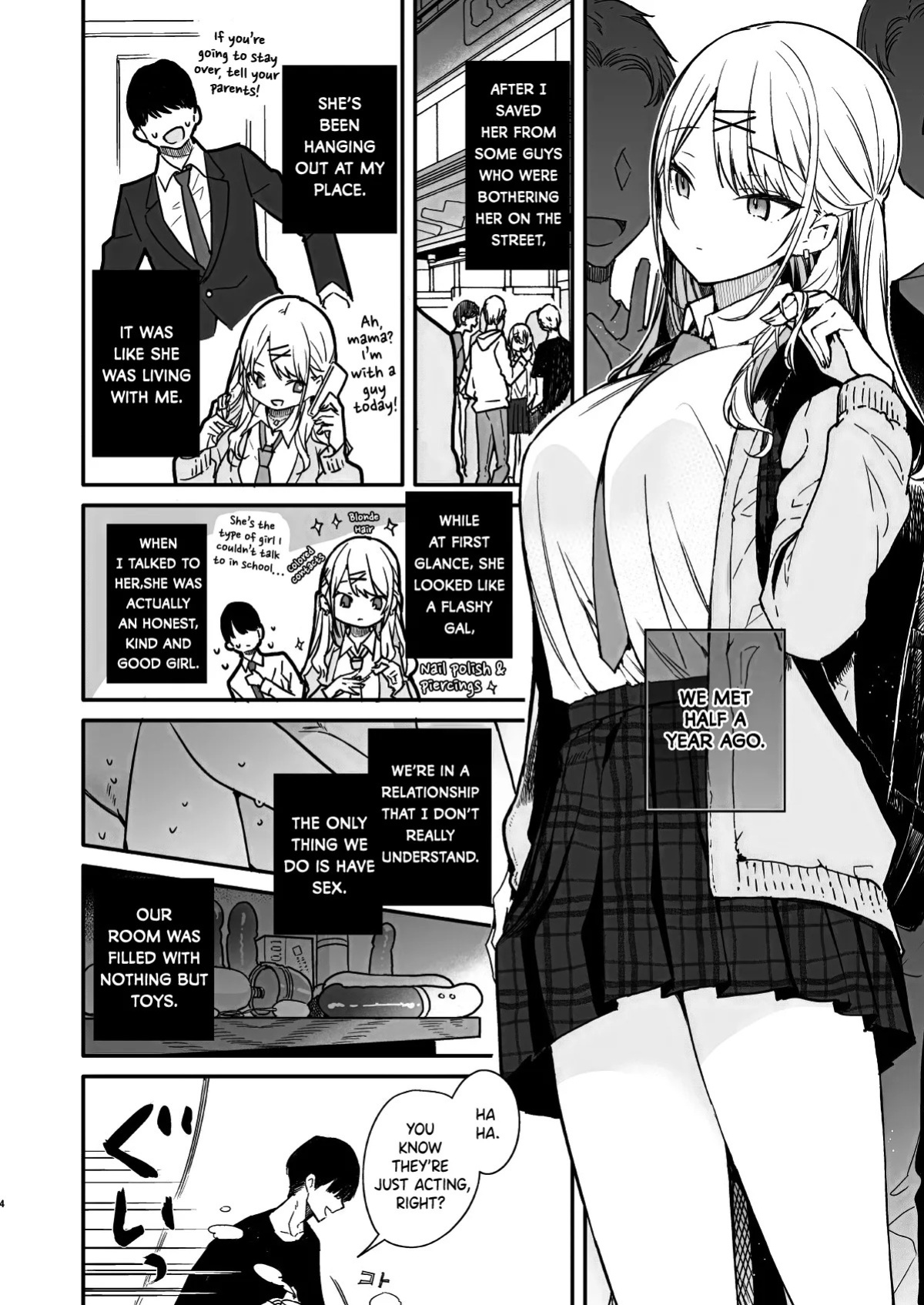 [Mutou Koucha] Gal Kanojo to Kageki AV no Mane shitara Taihen na Koto ni natta Ecchi [English] [Digital]