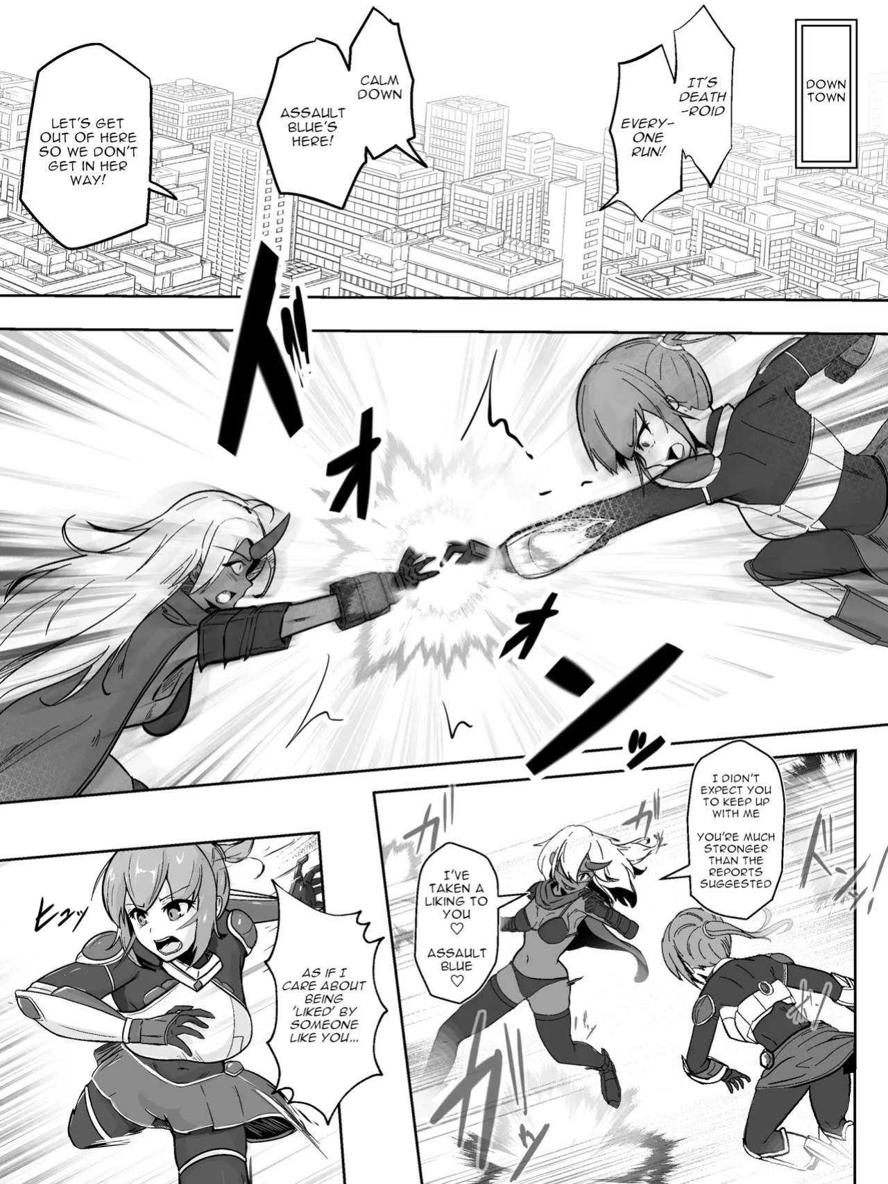 [Arujima] Soukou Senki Assault Blue ~Haiboku Heroine Subete o Ubaware Zetsubousu~ [English]
