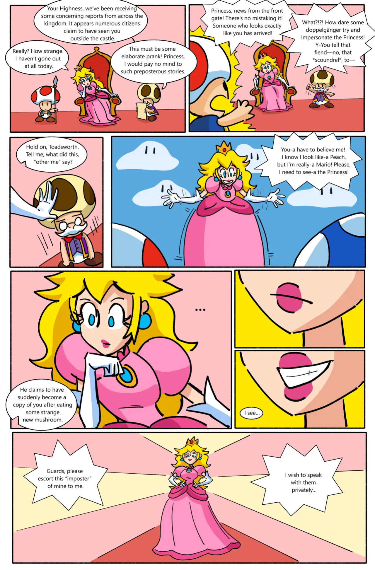 Peachy Transformation comic.